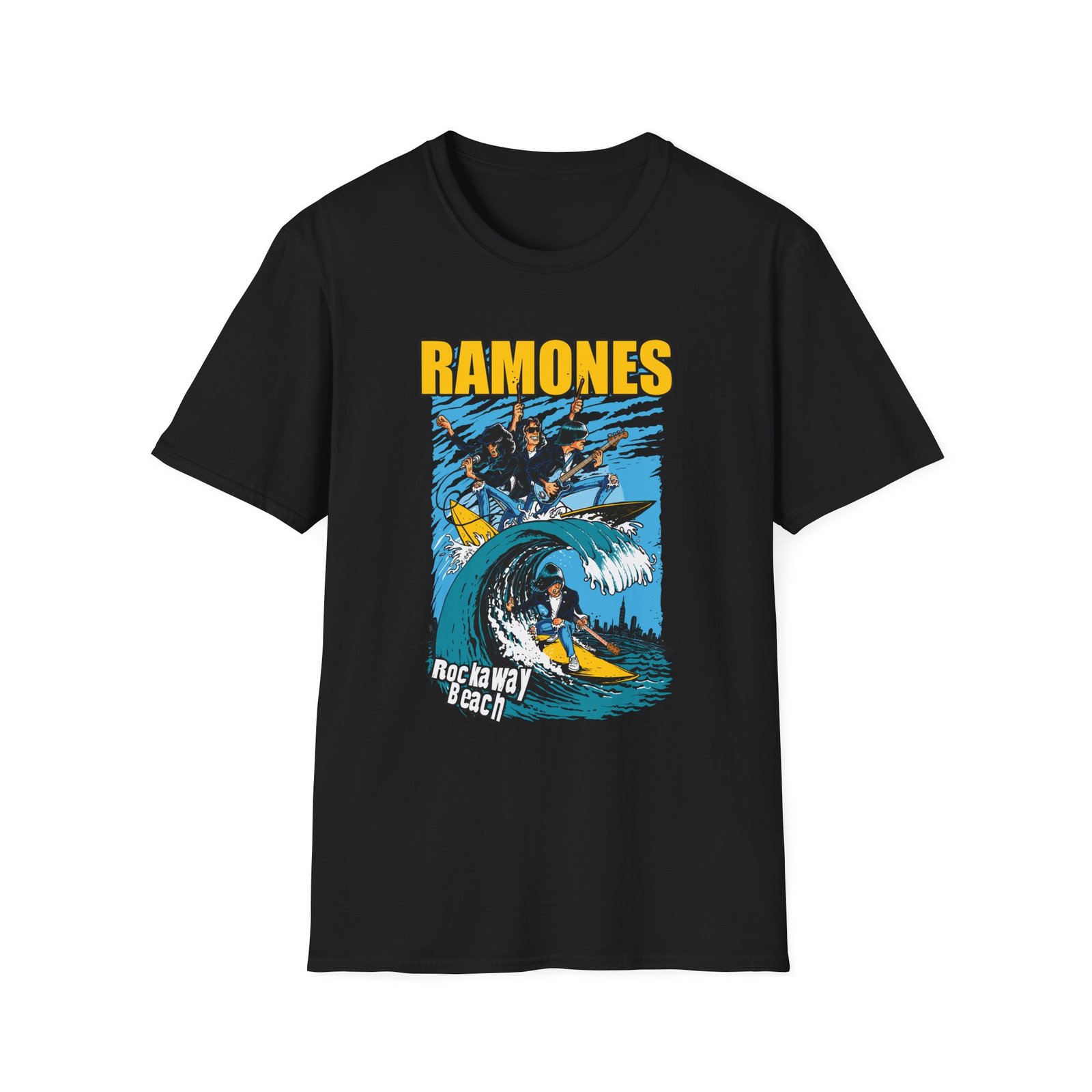 Ramones Rockaway Beach Unisex Softstyle T-Shirt