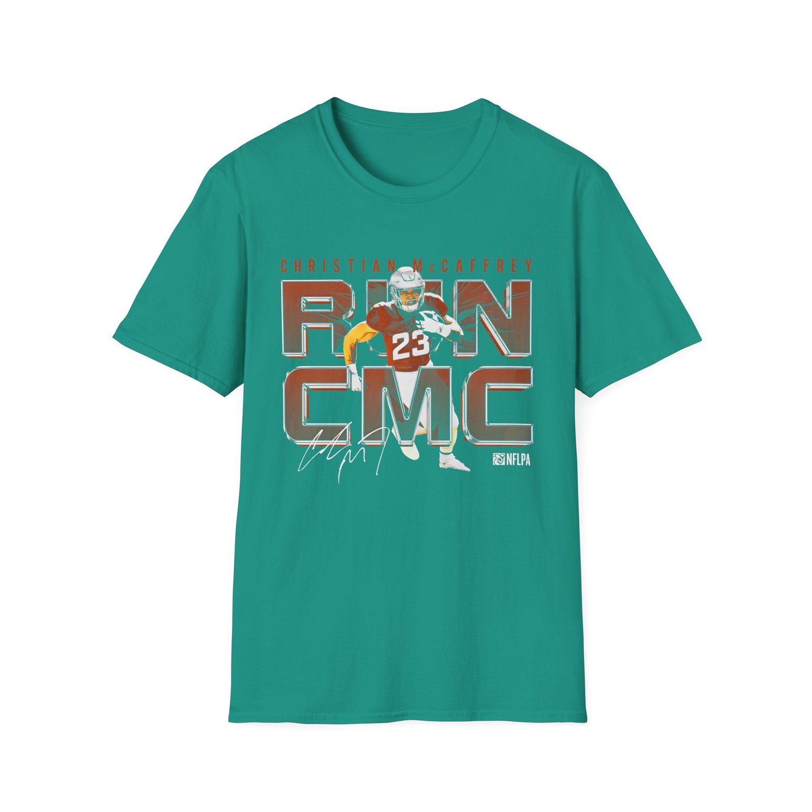 Christian Mccaffrey Run CMC Metal Unisex Softstyle T-Shirt