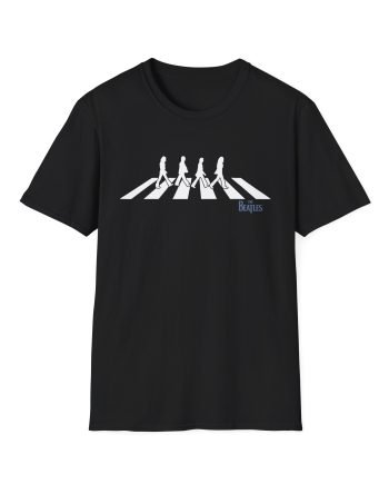 The Beatles Distressed Abbey Road Silhouette Unisex Softstyle T-Shirt