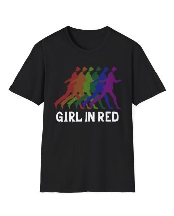 Girl in Red Rainbow Silhouette Unisex Softstyle T-Shirt