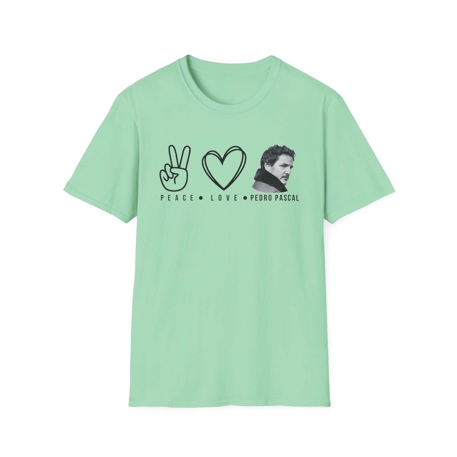 Peace Love Pedro Pascal Unisex Softstyle T-Shirt