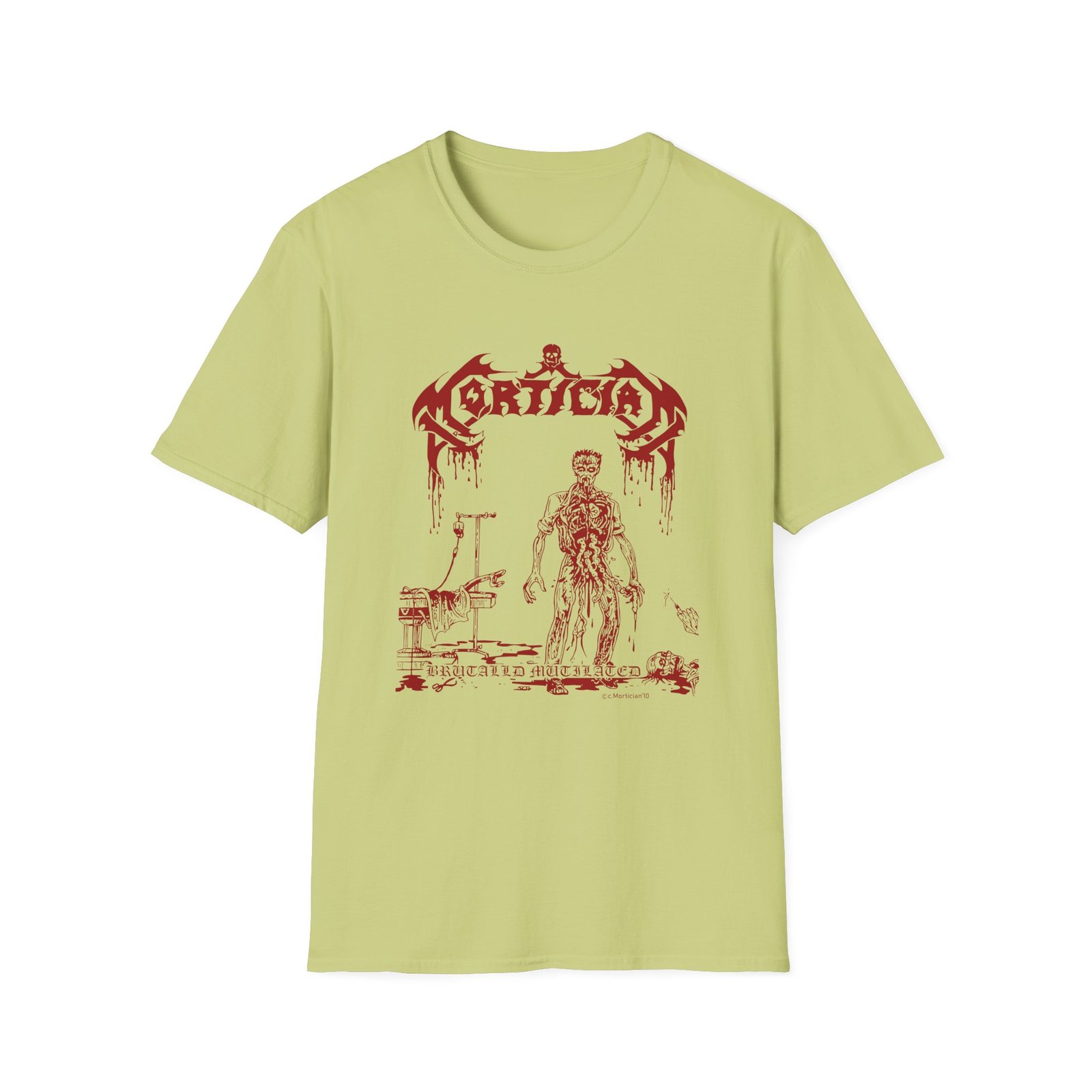 Mortician Brutally Mutilated Unisex Softstyle T-Shirt