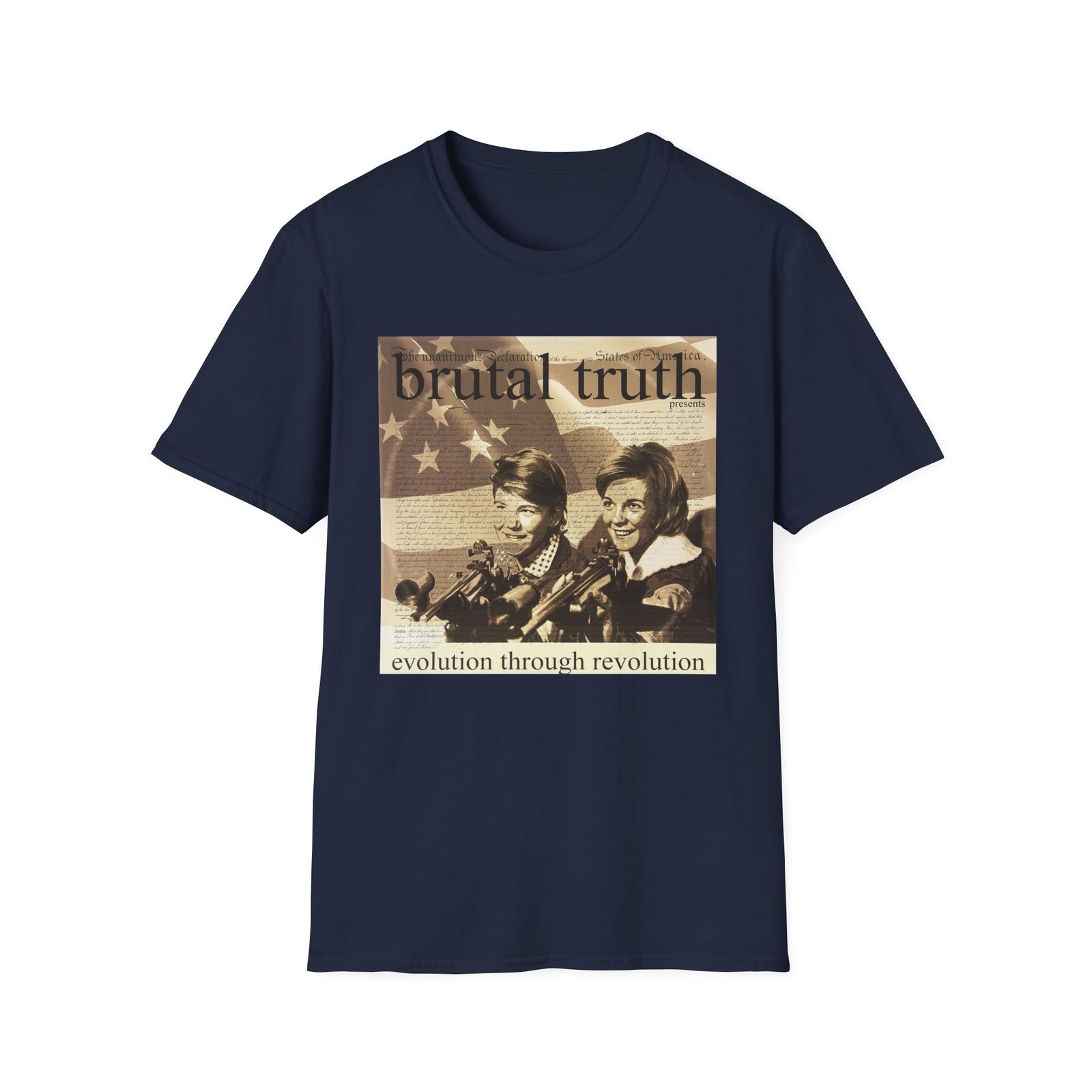 Brutal Truth Evolution Through Revolution Unisex Softstyle T-Shirt