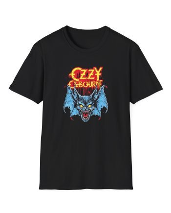 Ozzy Osbourne Glowing Eyes Bat Unisex Softstyle T-Shirt