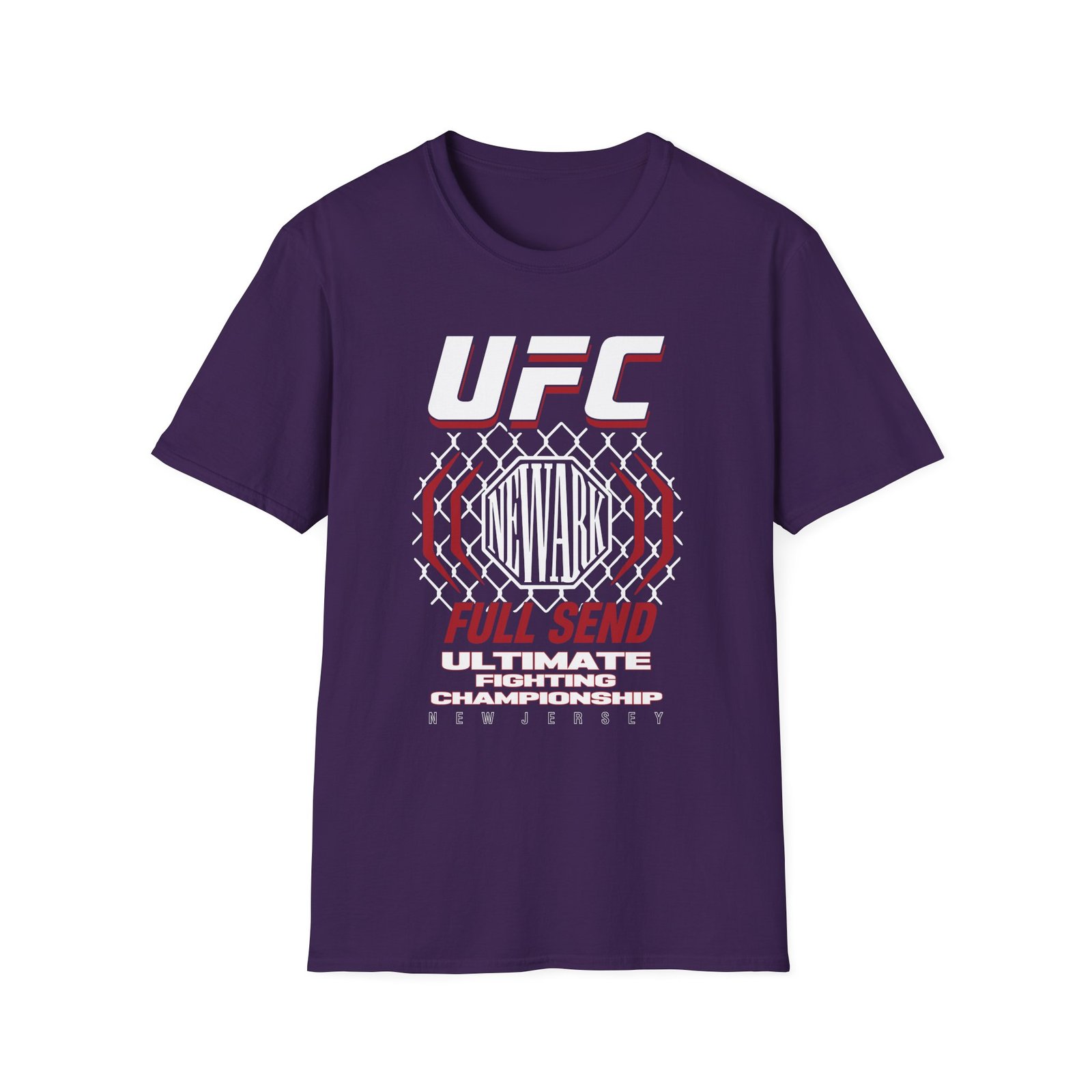 Full Send Ufc New Jersey Cage Unisex Softstyle T-Shirt