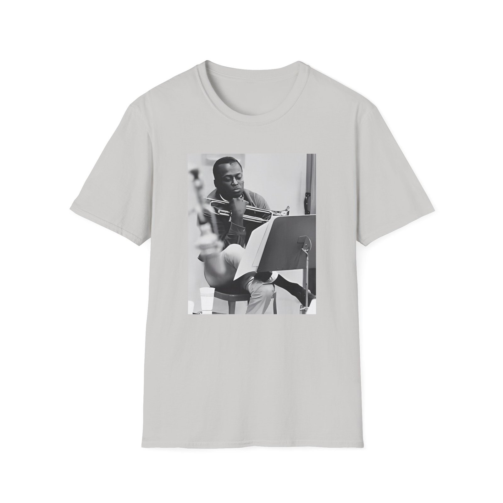 Miles Davis Black & White Photo Unisex Softstyle T-Shirt