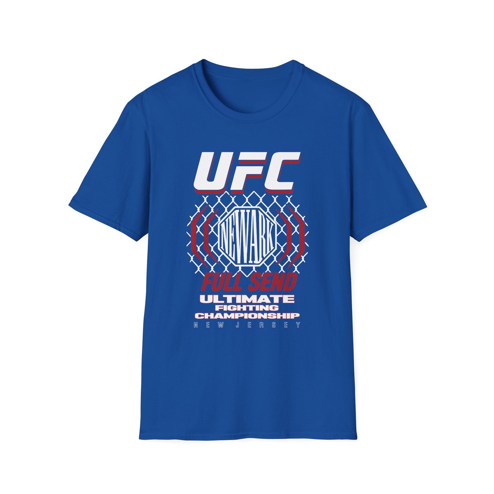 Full Send Ufc New Jersey Cage Unisex Softstyle T-Shirt