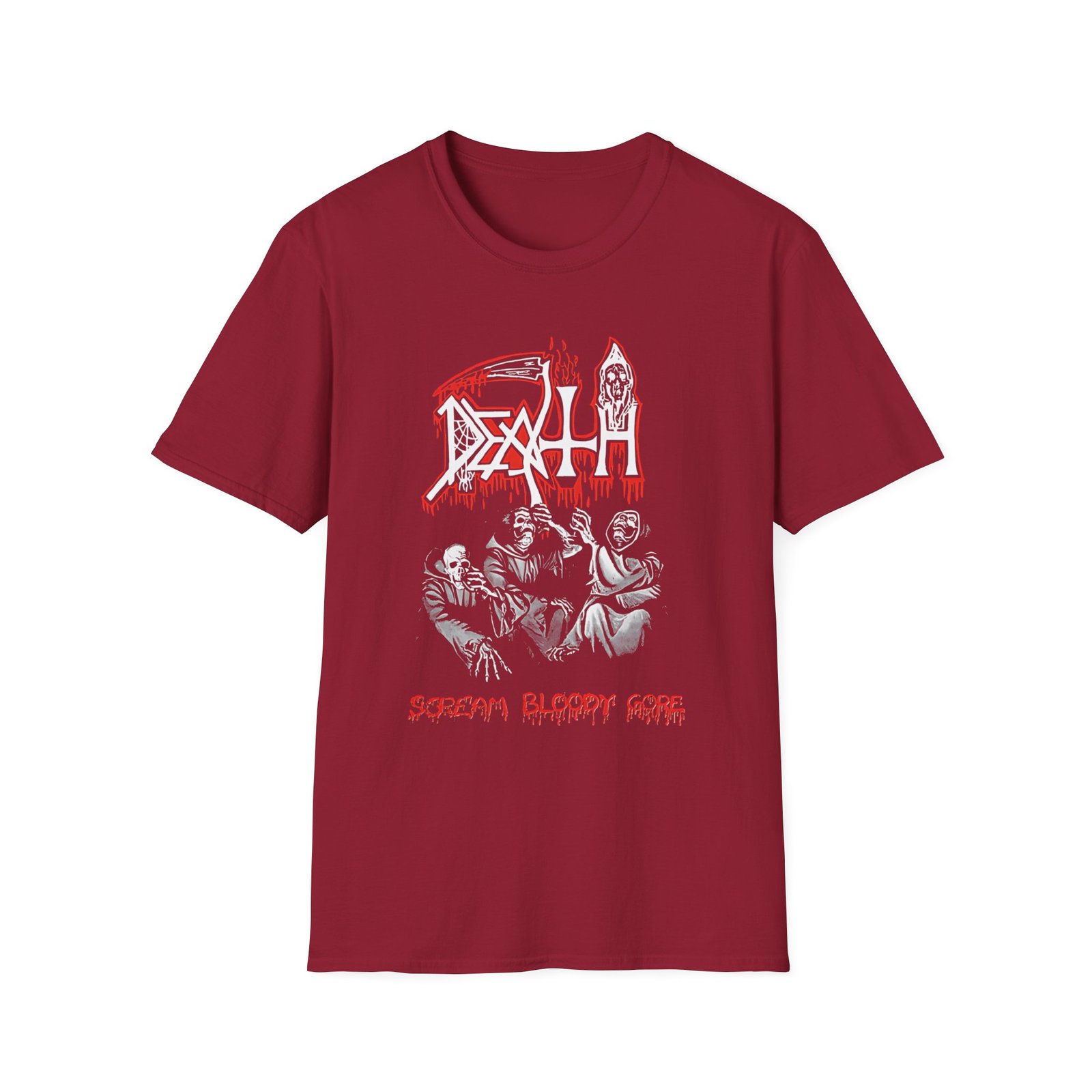 Death Scream Bloody Gore Throwback Unisex Softstyle T-Shirt
