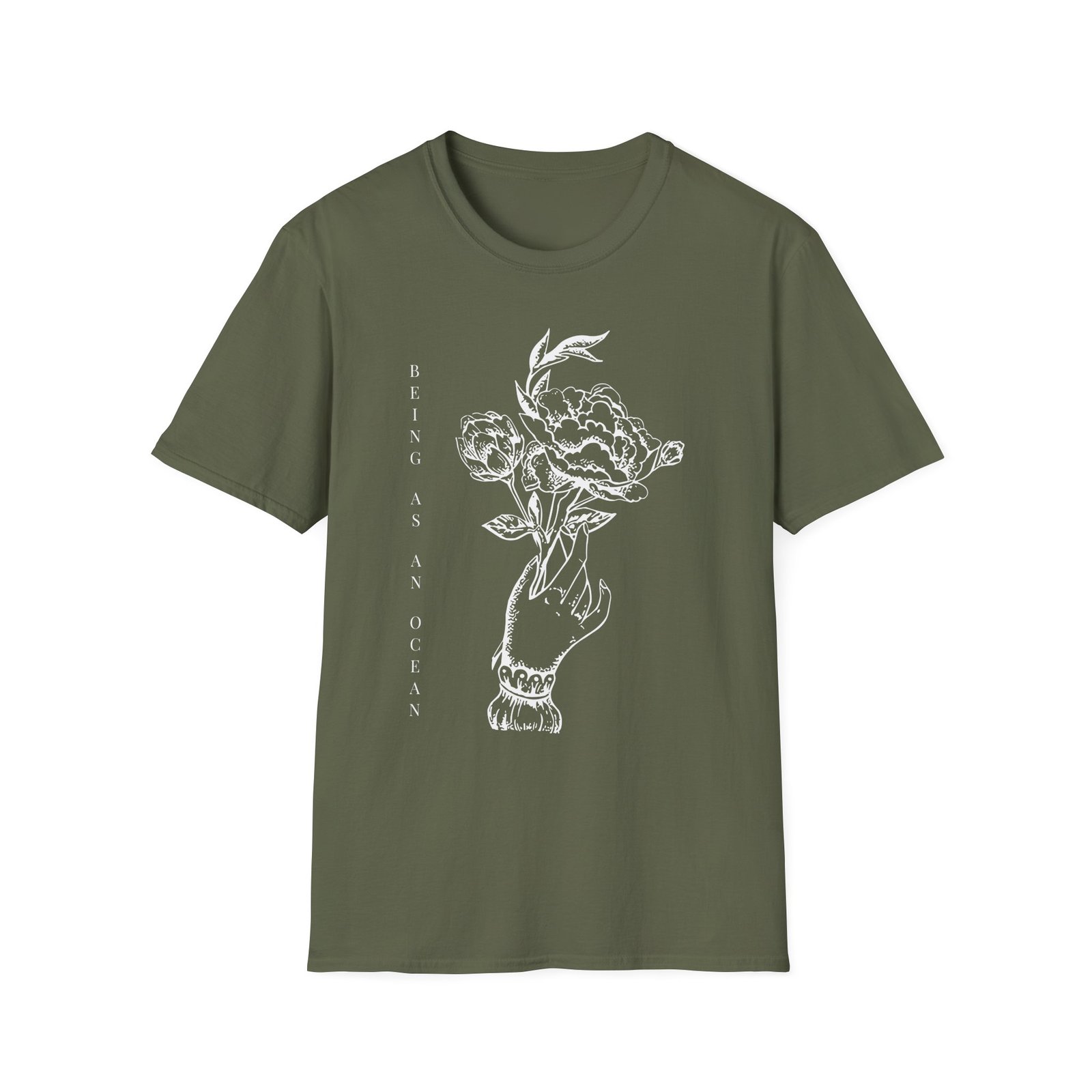 Being as an Ocean Flower Hand Unisex Softstyle T-Shirt