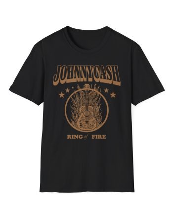 Johnny Cash Guitar Ring of Fire Unisex Softstyle T-Shirt