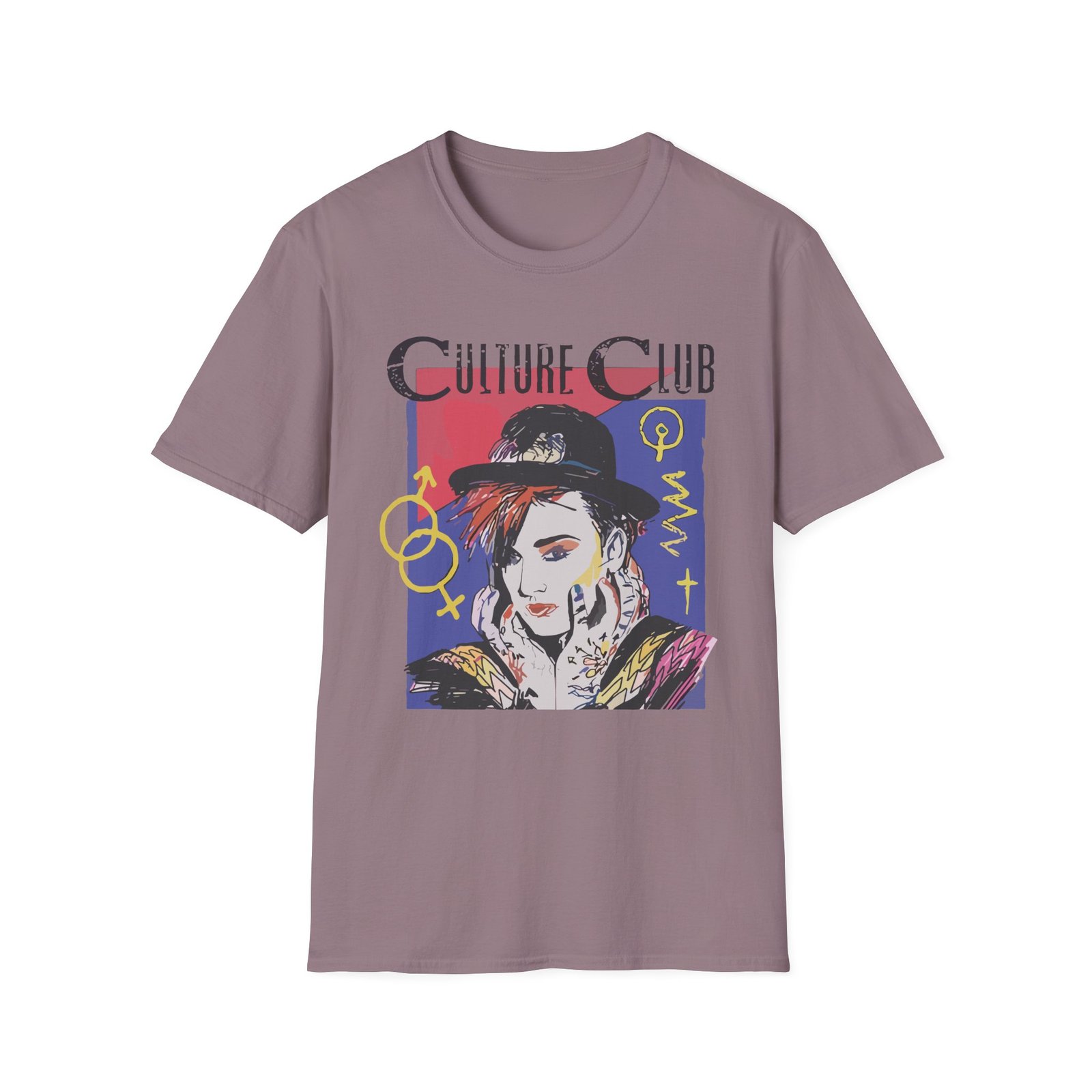 Boy George Sketchy Symbols Unisex Softstyle T-Shirt