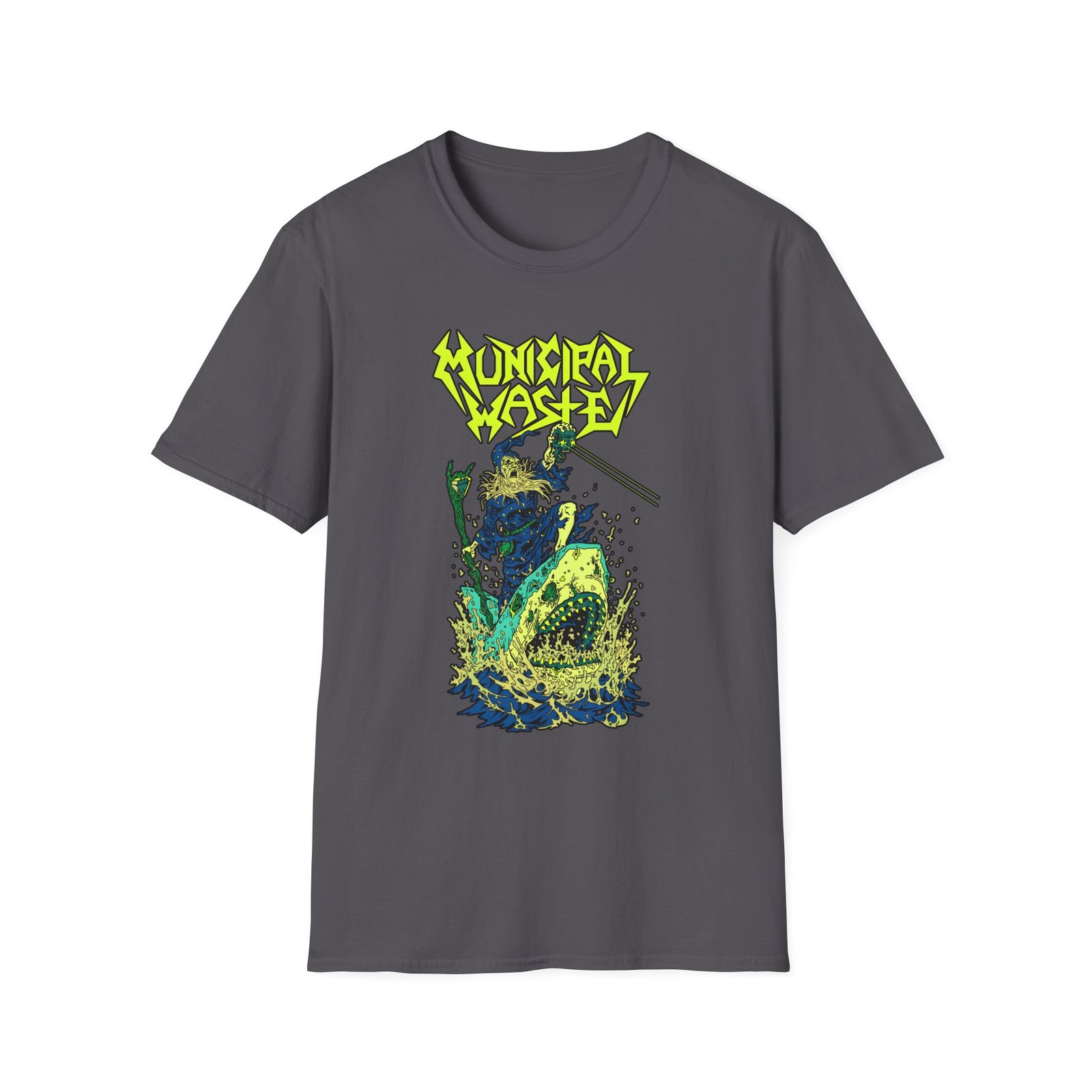 Municipal Waste Glow Shark Unisex Softstyle T-Shirt