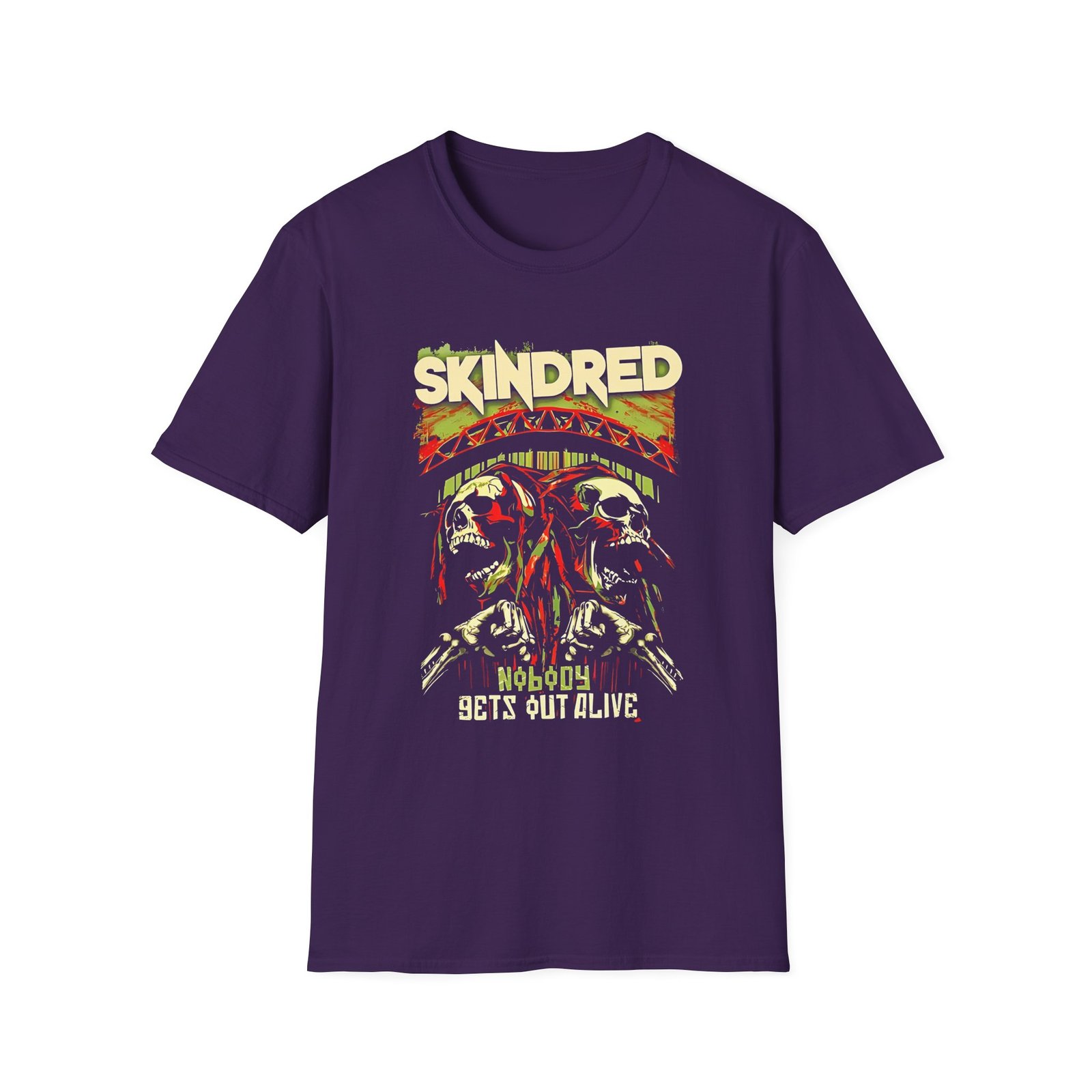 Skindred Nobody Gets Out Alive Unisex Softstyle T-Shirt
