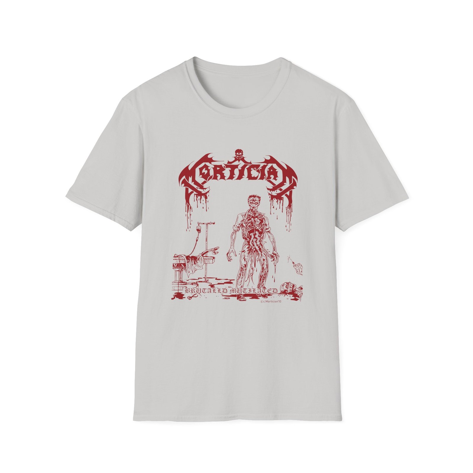 Mortician Brutally Mutilated Unisex Softstyle T-Shirt