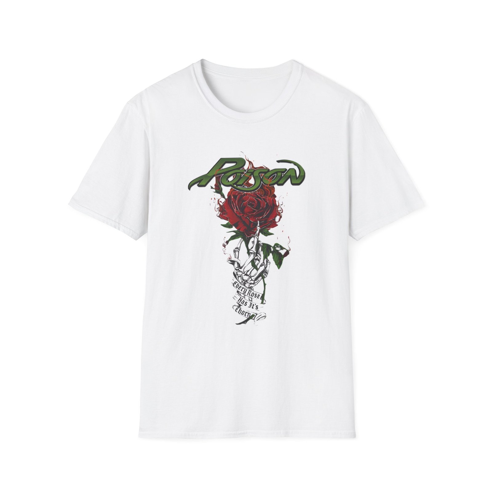 Poison Every Rose Has Its Thorn Unisex Softstyle T-Shirt