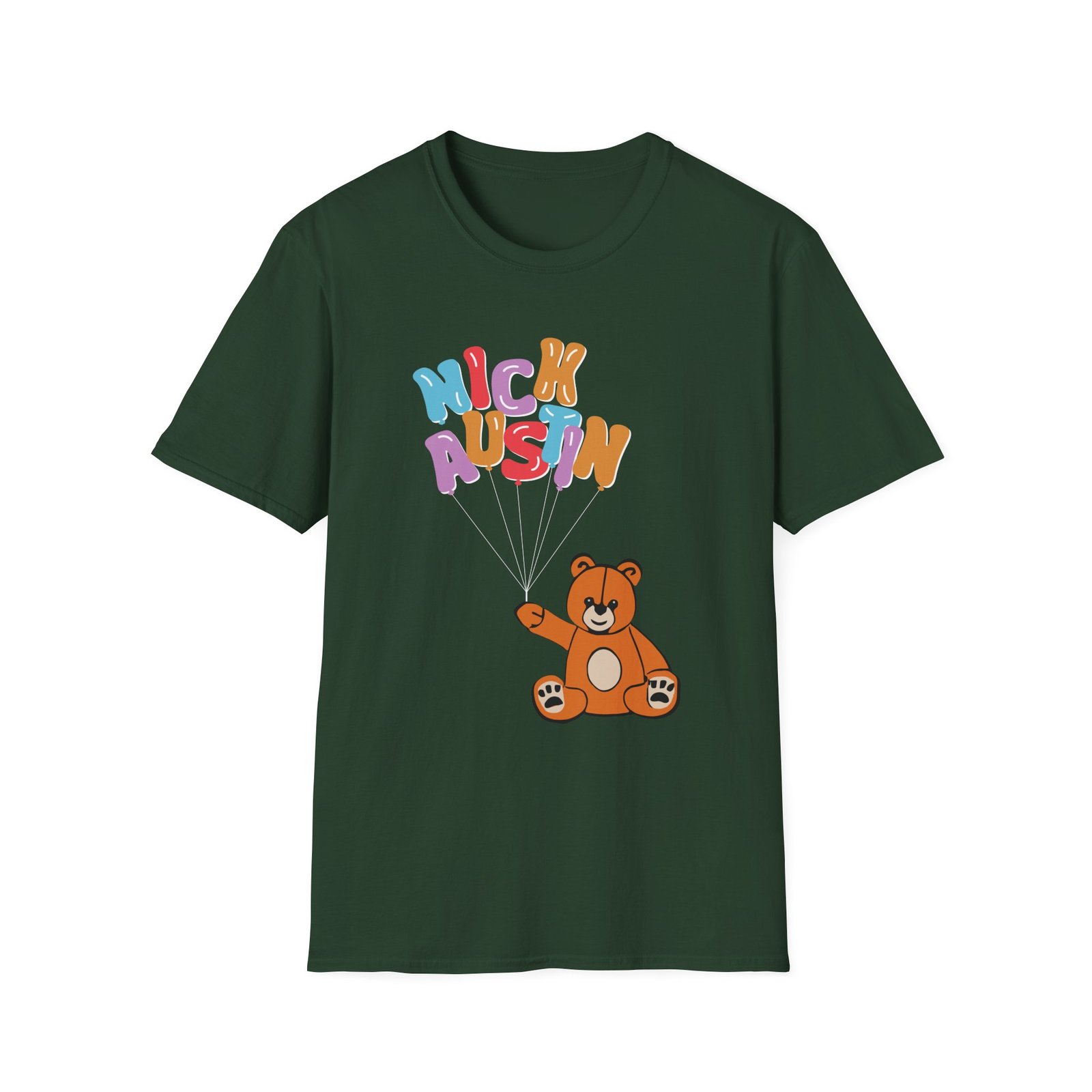 Nick Austin Puff Teddy Bear Unisex Softstyle T-Shirt