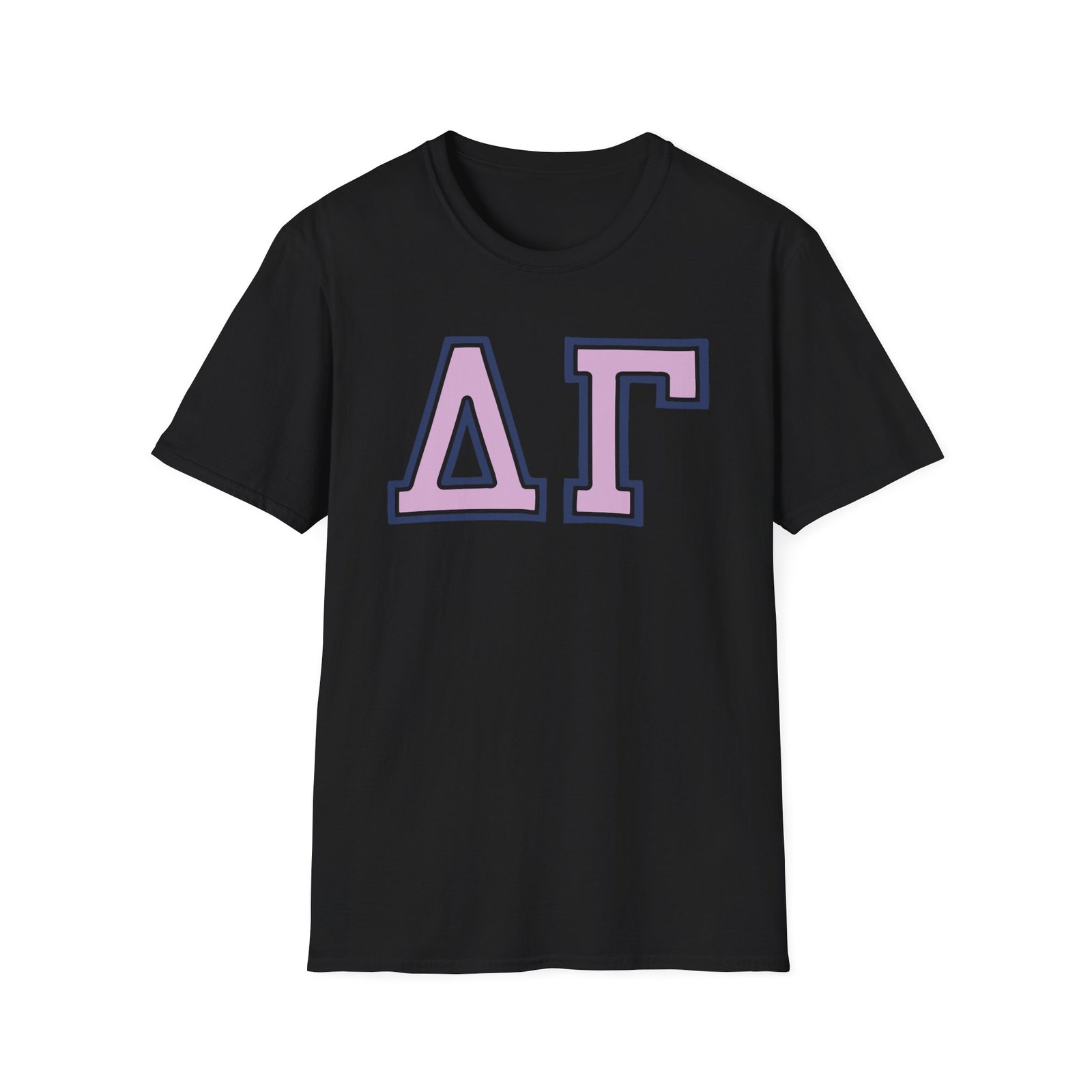 Delta Gamma Chenille Letter Unisex Softstyle T-Shirt