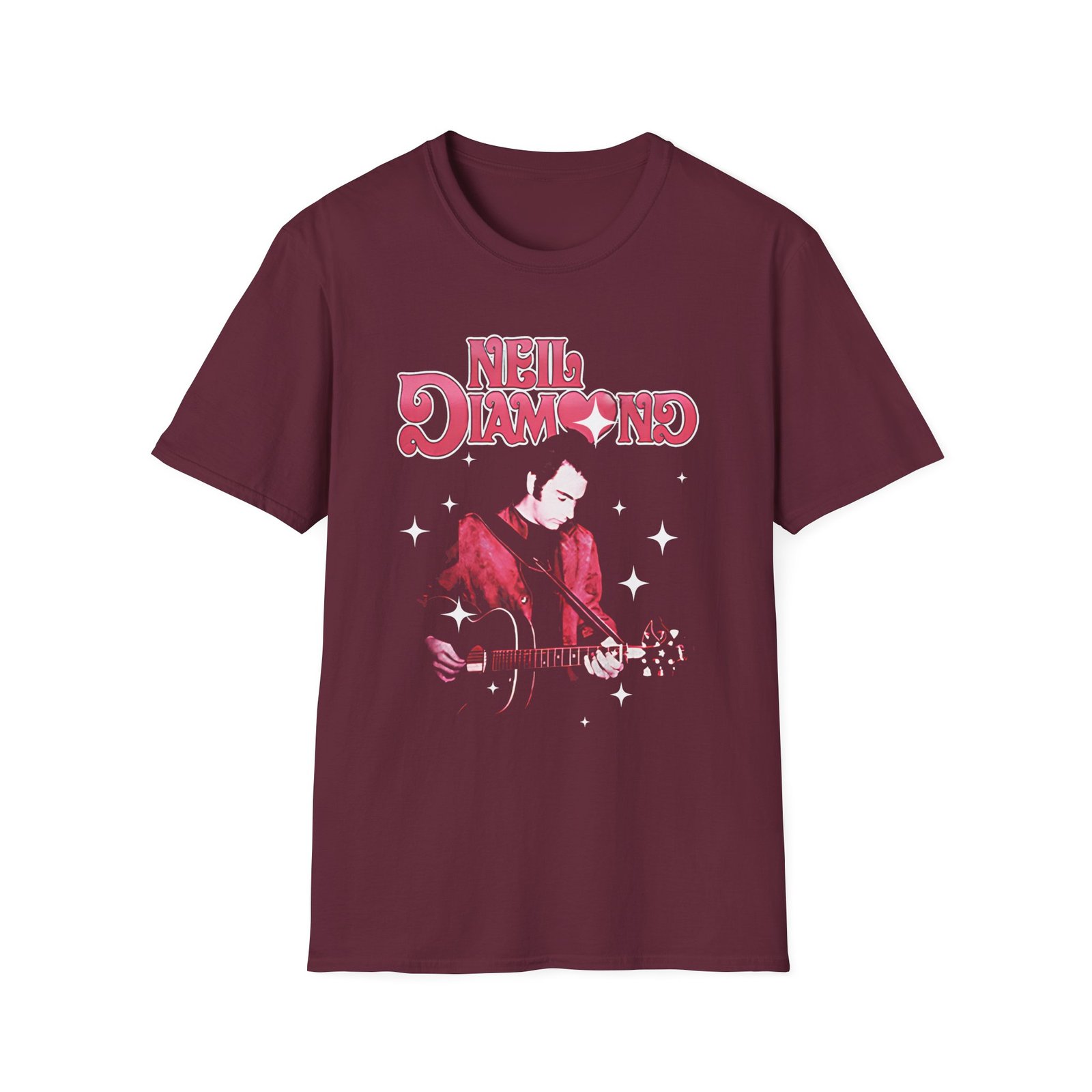 Neil Diamond Sparkle Guitar Unisex Softstyle T-Shirt