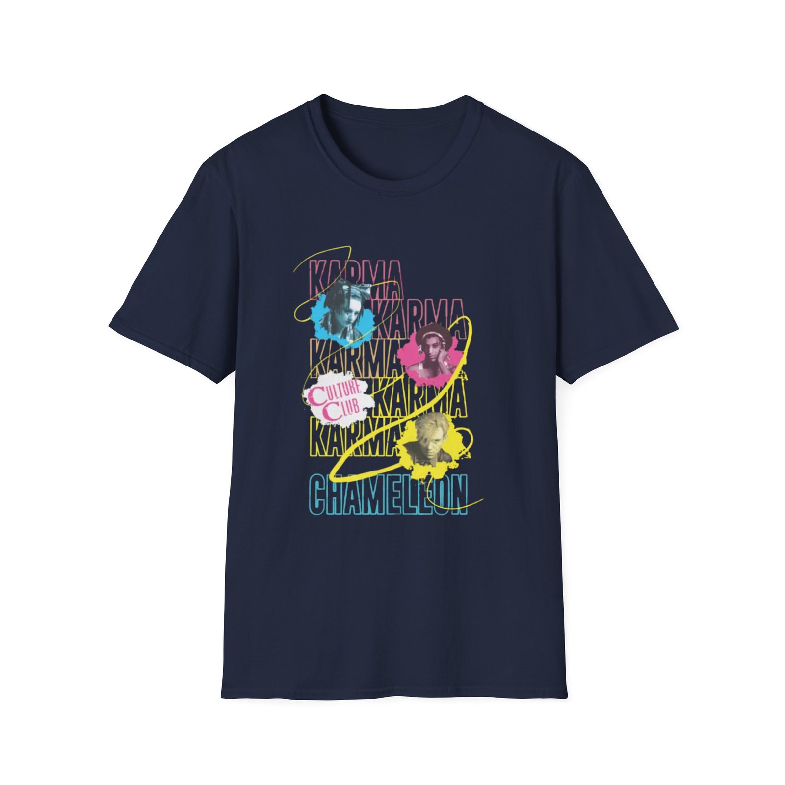 Boy George Karma Chameleon Band Unisex Softstyle T-Shirt