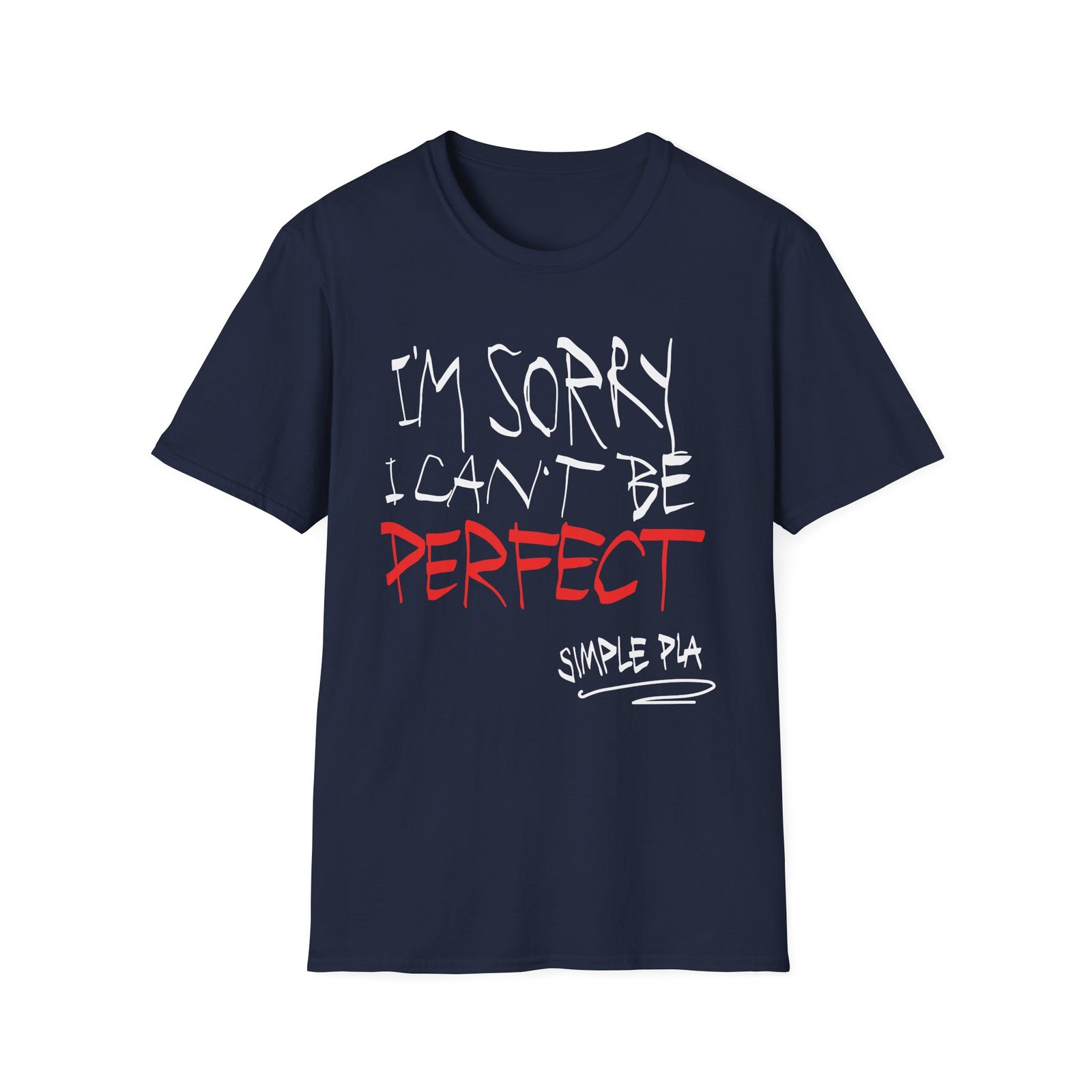 Simple Plan I'm Sorry I Can't Be Perfect Unisex Softstyle T-Shirt