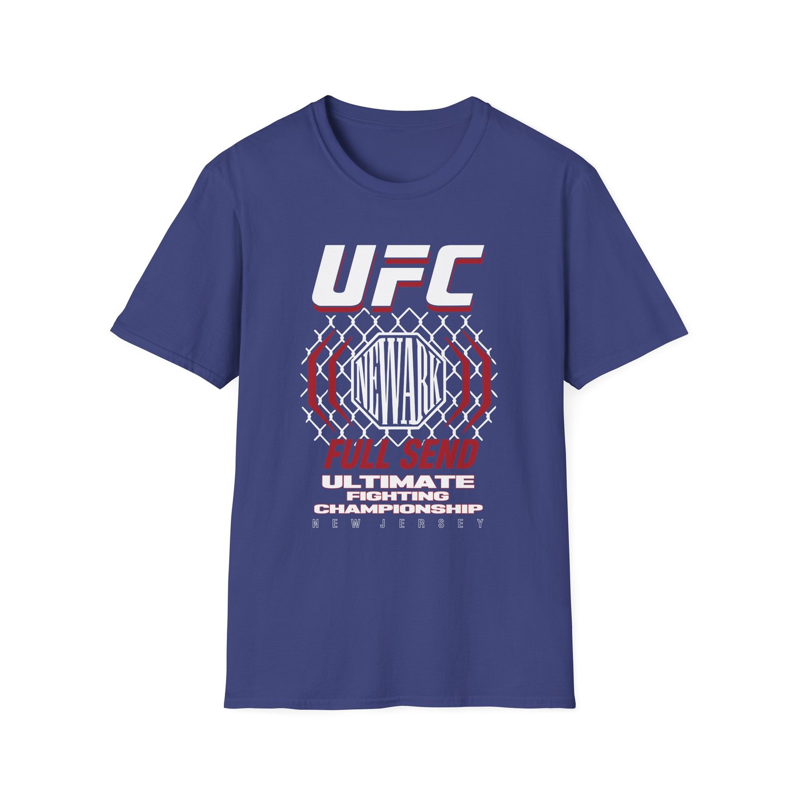 Full Send Ufc New Jersey Cage Unisex Softstyle T-Shirt