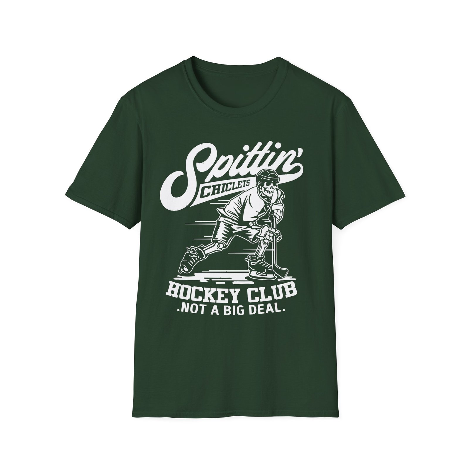 Spittin Chiclets Hockey Club Skel Unisex Softstyle T-Shirt