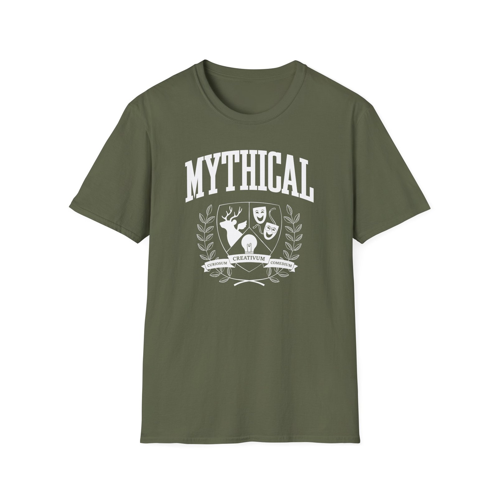 Good Mythical Morning Mythical Collegiate Emblem unisex softstyle t-shirt