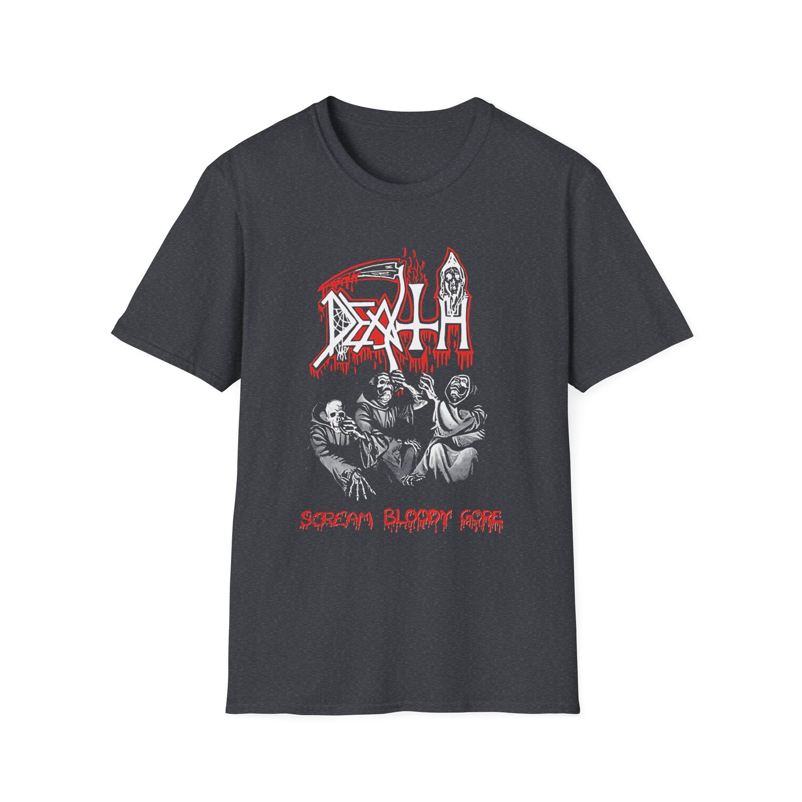 Death Scream Bloody Gore Throwback Unisex Softstyle T-Shirt