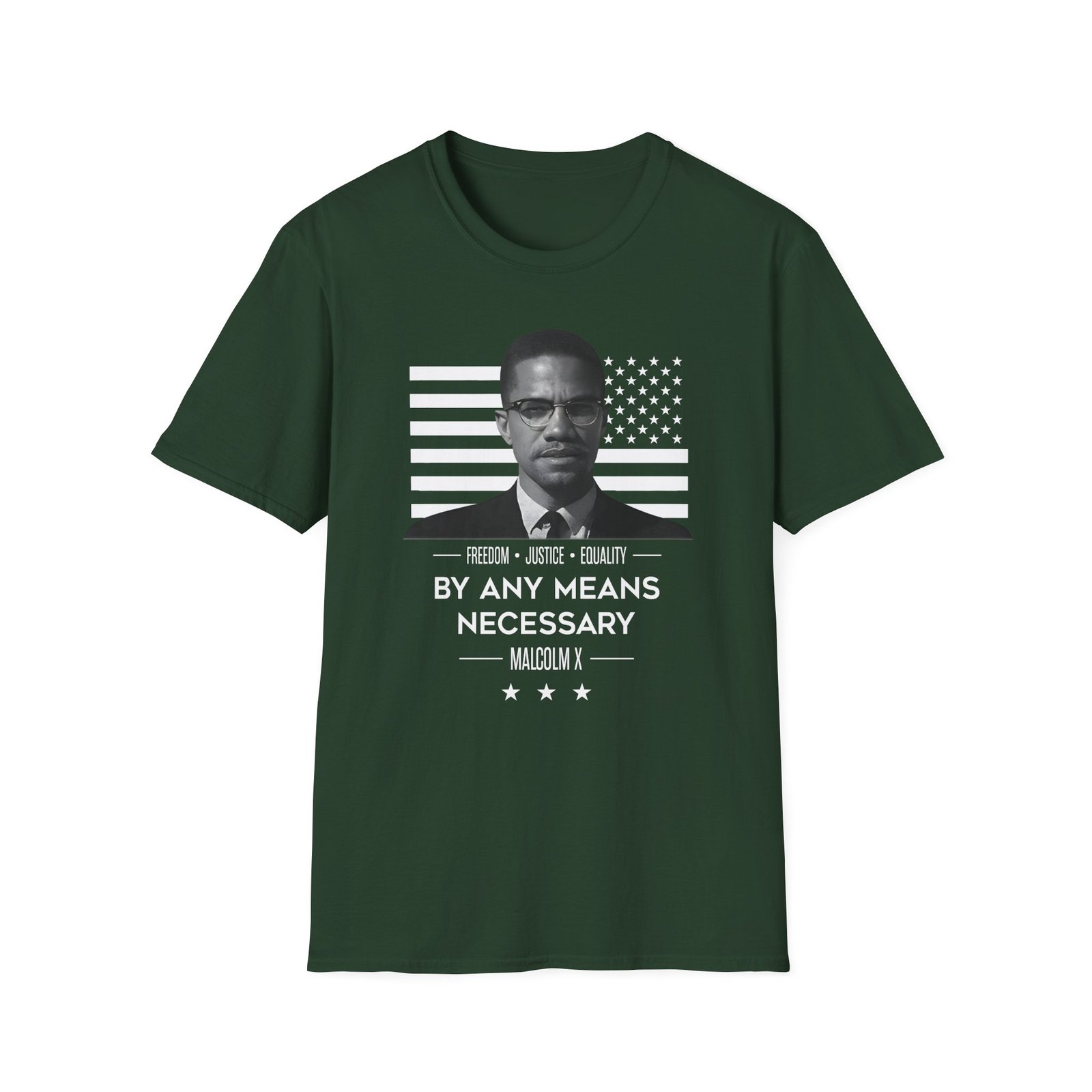 Malcolm X by Any Means Necessary Unisex Softstyle T-Shirt