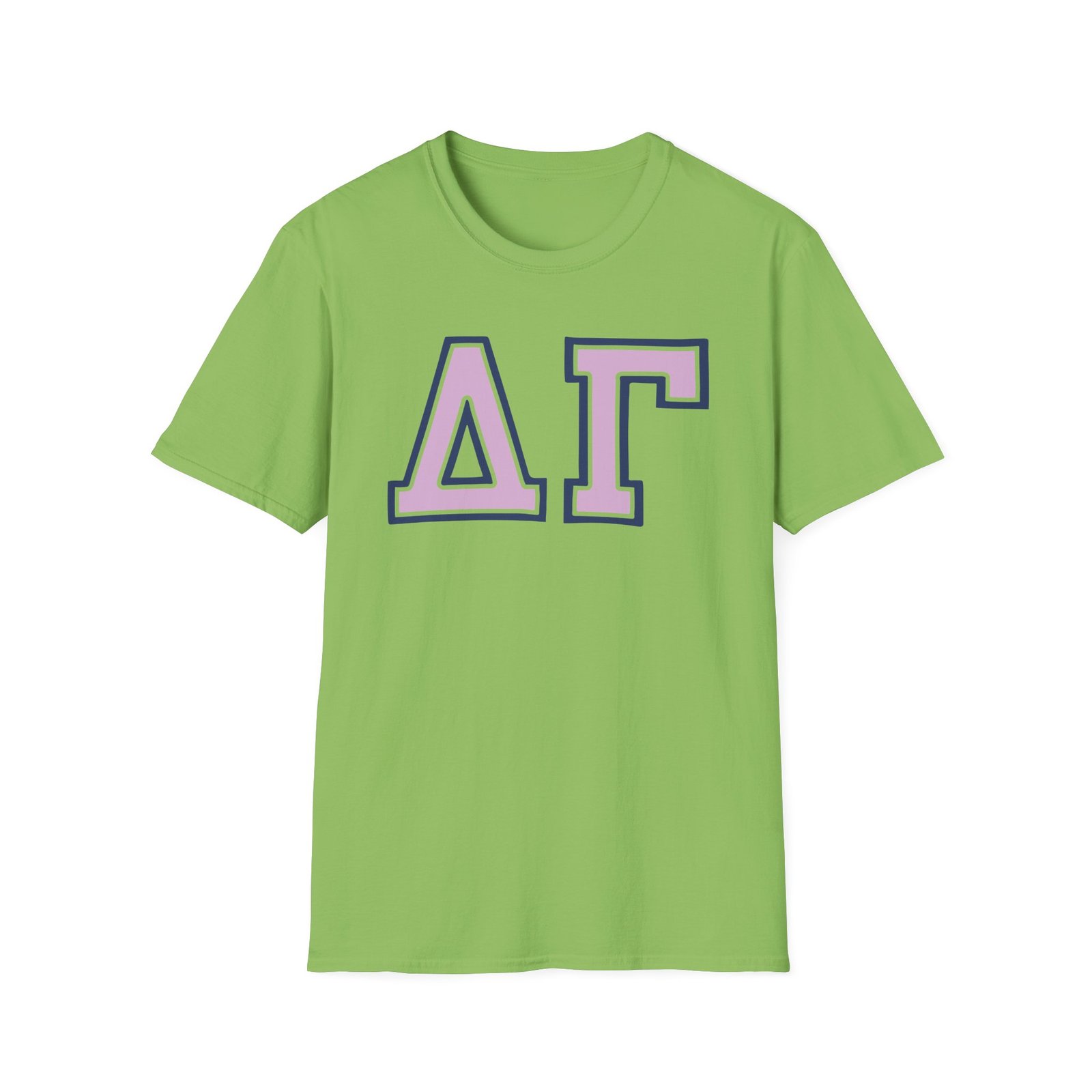 Delta Gamma Chenille Letter Unisex Softstyle T-Shirt
