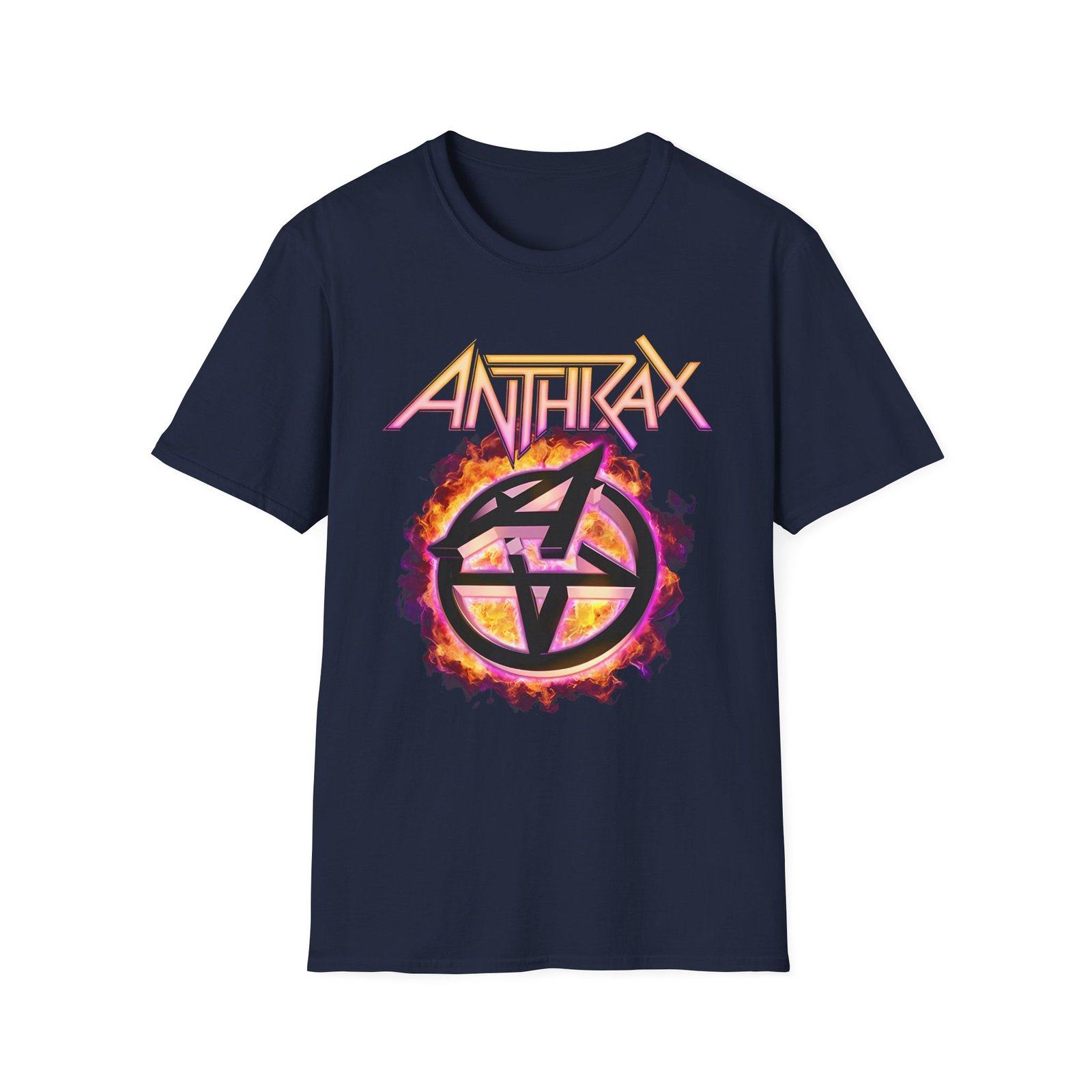 Anthrax Flame Pentathrax unisex softstyle t-shirt
