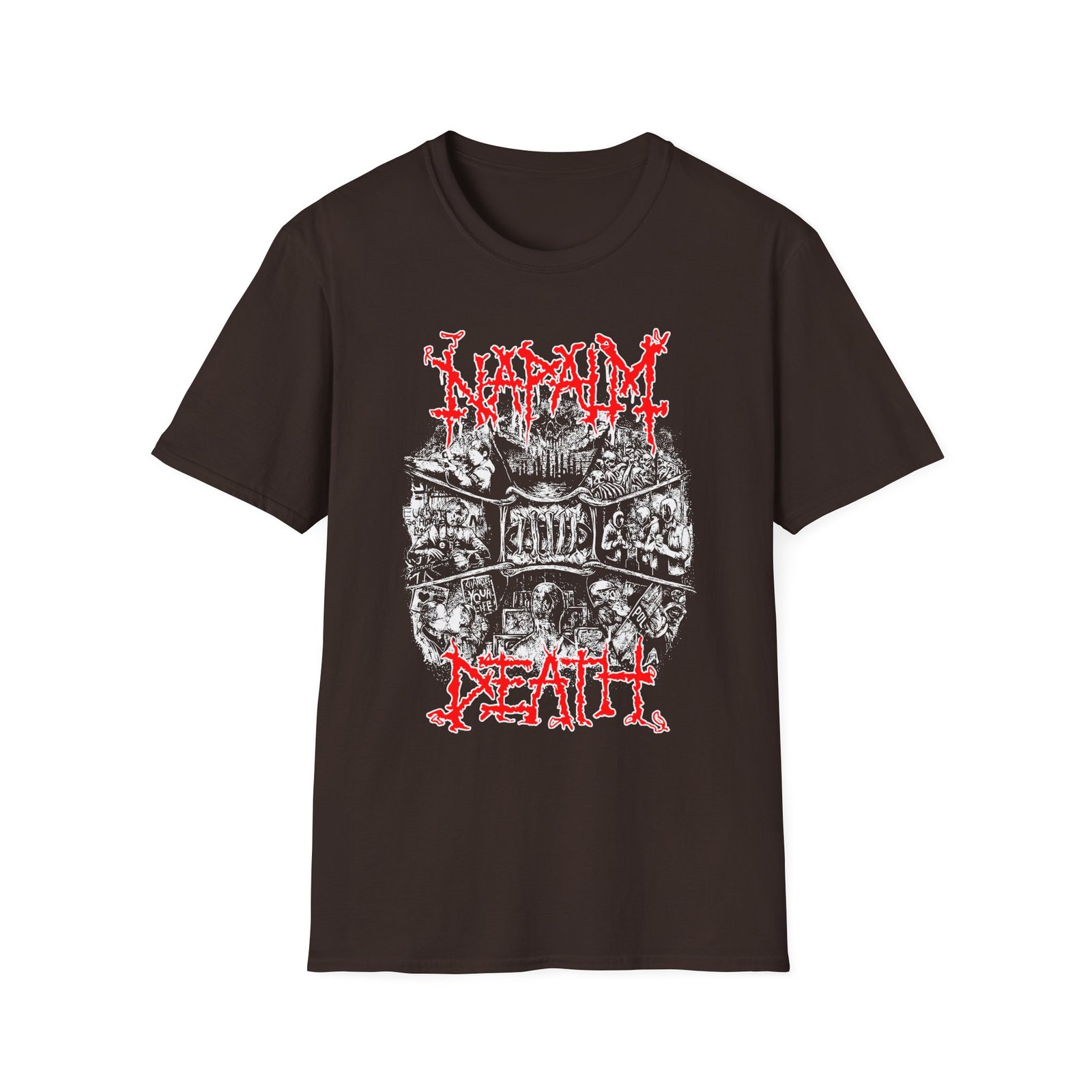 Napalm Death Coded Smears Unisex Softstyle T-Shirt