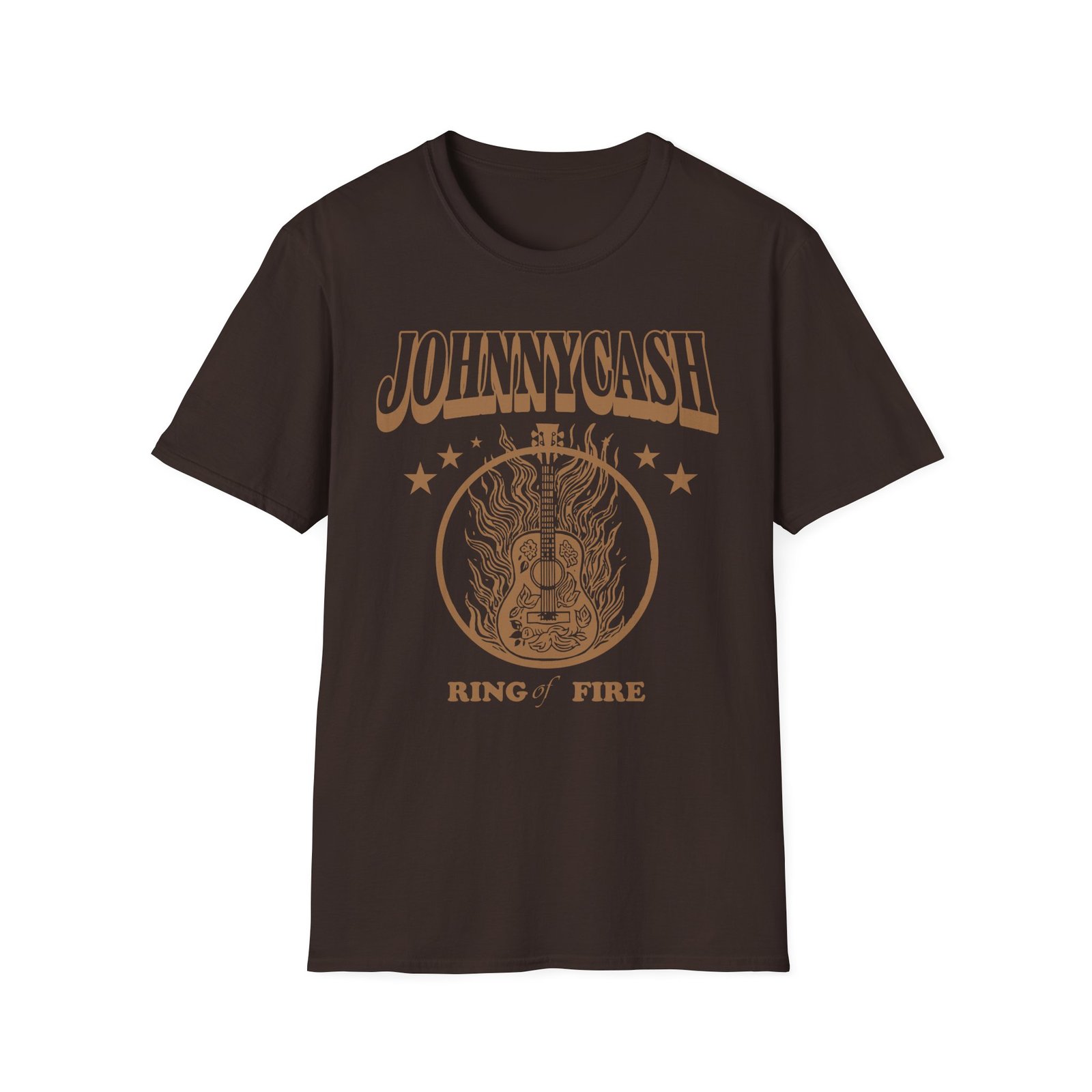 Johnny Cash Guitar Ring of Fire Unisex Softstyle T-Shirt