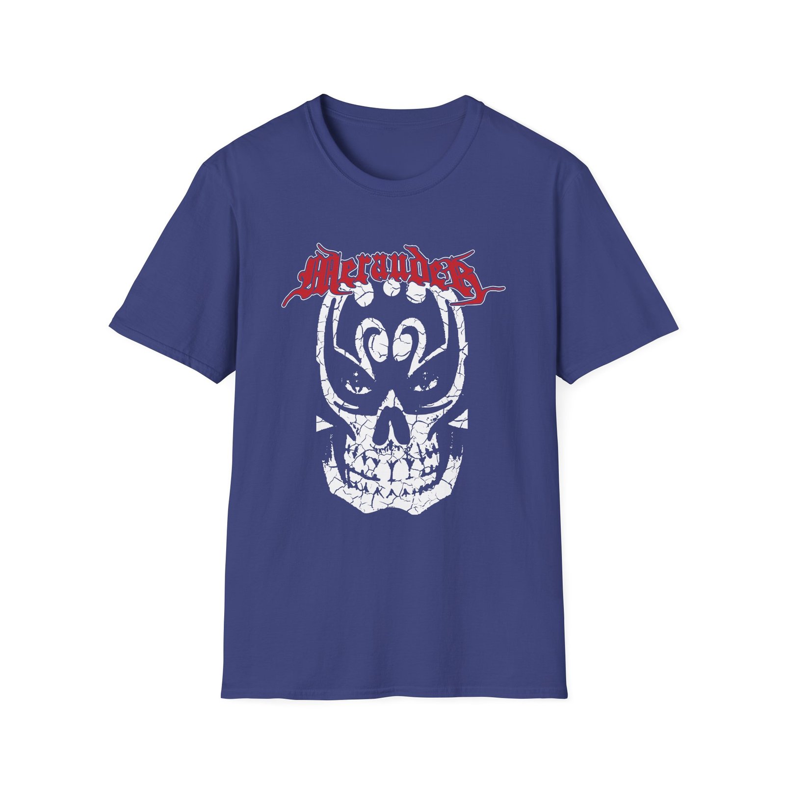 Merauder Cracked Skull Unisex Softstyle T-Shirt