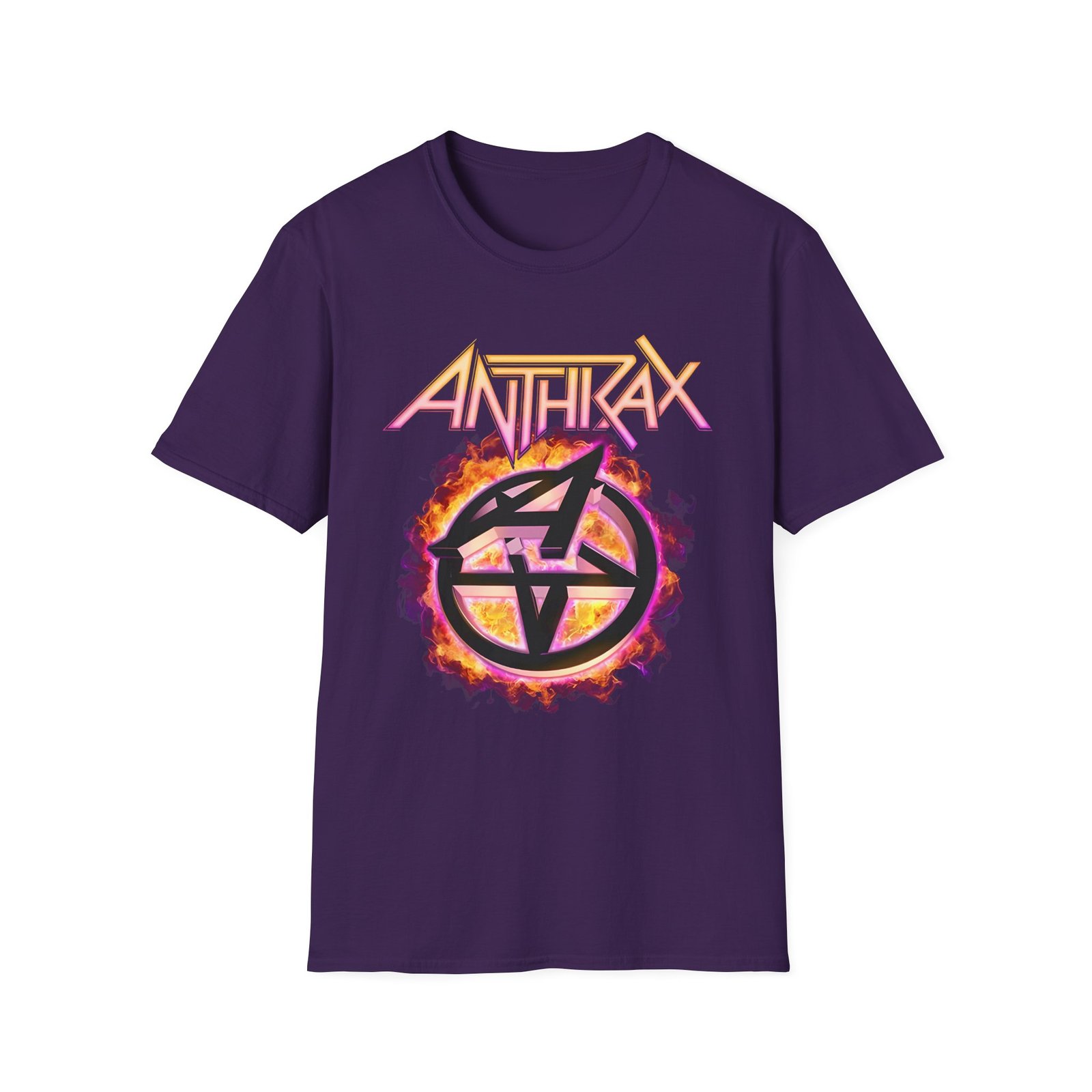 Anthrax Flame Pentathrax unisex softstyle t-shirt