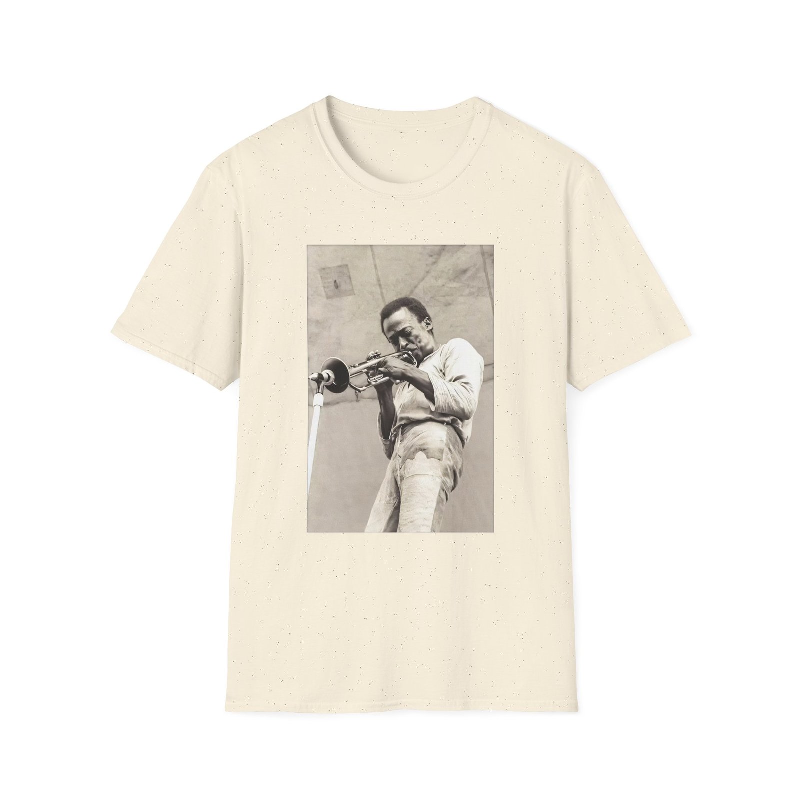 Miles Davis Playing Portrait Unisex Softstyle T-Shirt