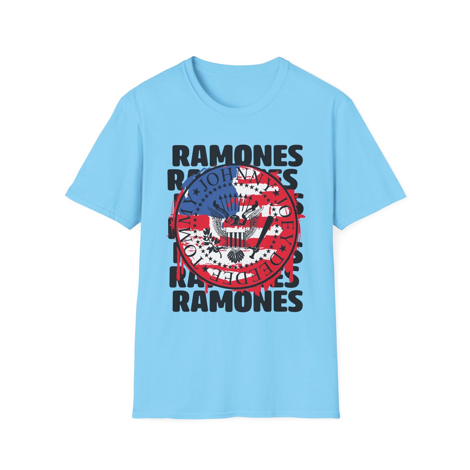 Ramones US Flag Unisex Softstyle T-Shirt