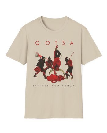 Queens of the Stone Age in Times New Roman Sand Unisex Softstyle T-Shirt