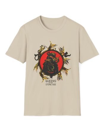 Queens of the Stone Age in Times New Roman Unisex Softstyle T-Shirt