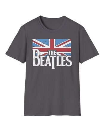 The Beatles Distressed British Flag Unisex Softstyle T-Shirt