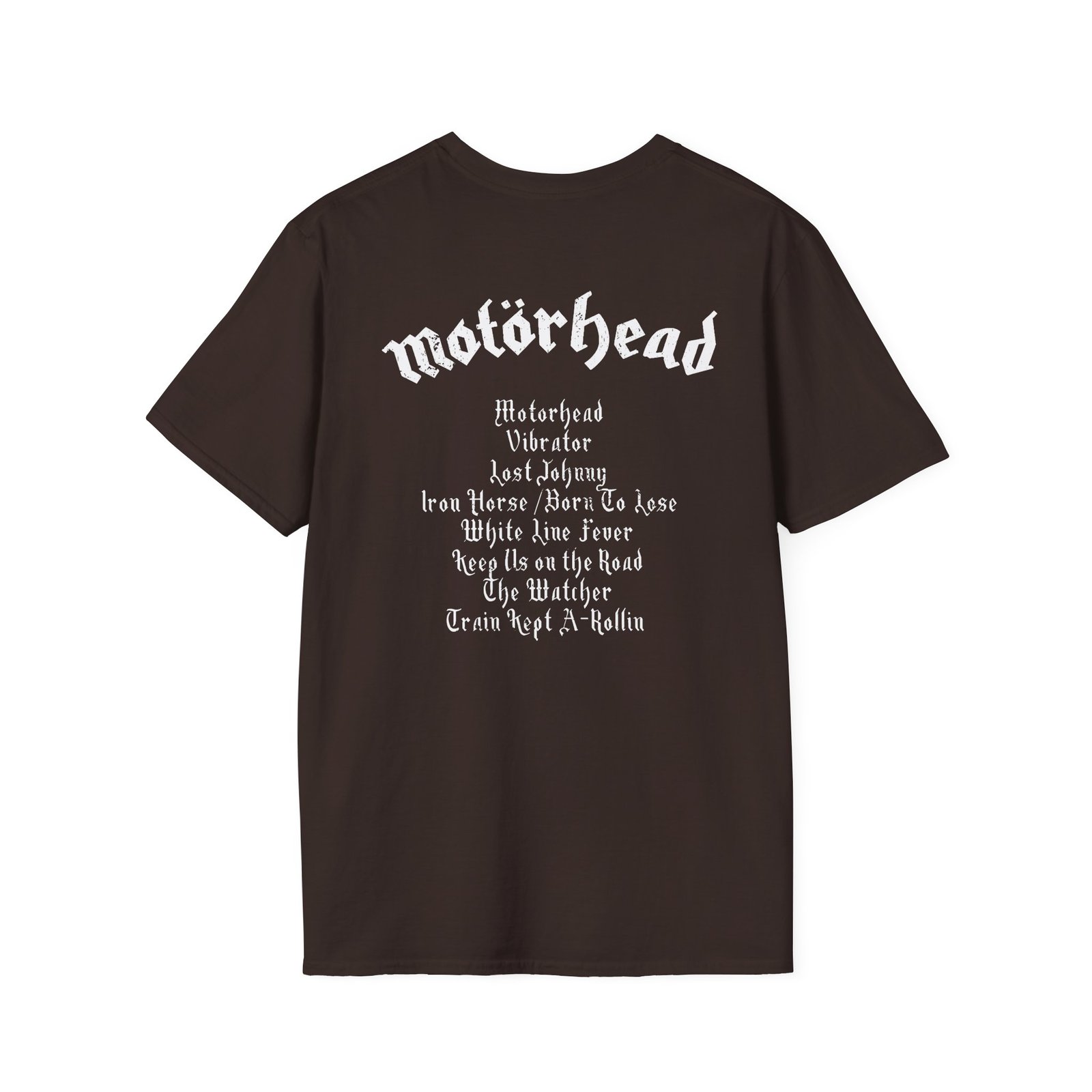 Motorhead Motörhead Tracklist Unisex Softstyle T-Shirt
