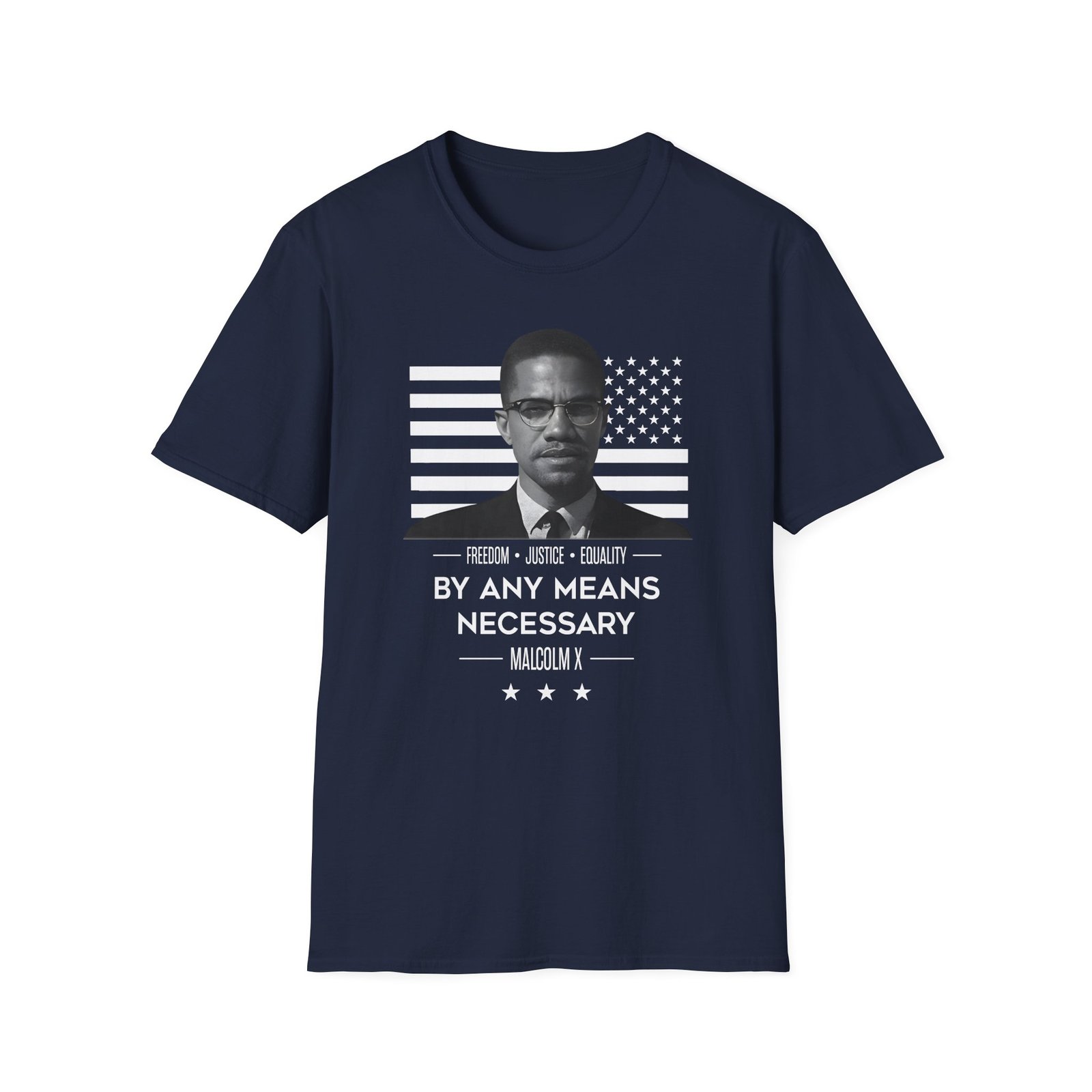 Malcolm X by Any Means Necessary Unisex Softstyle T-Shirt