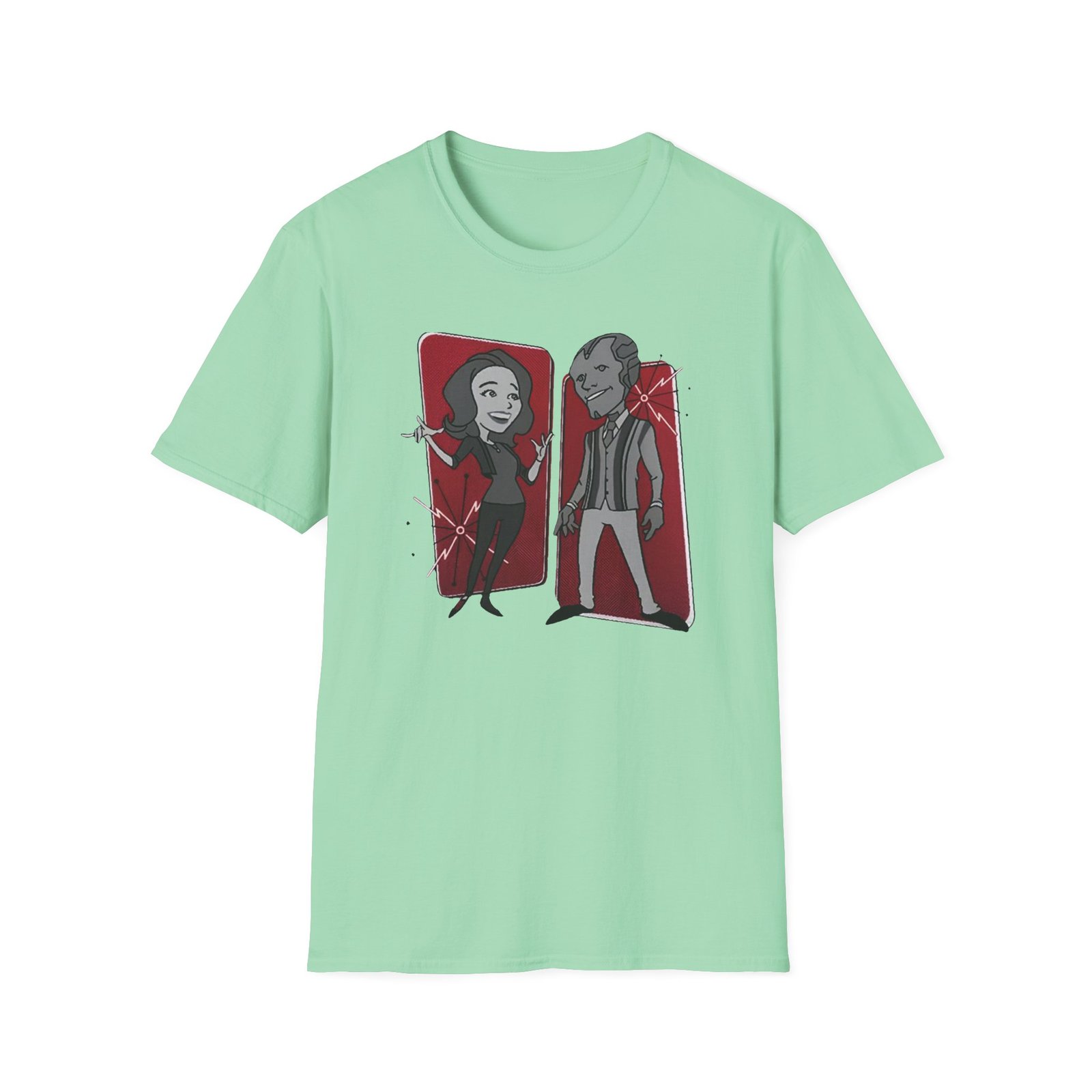 Marvel Wandavision Retro Panels Unisex Softstyle T-Shirt