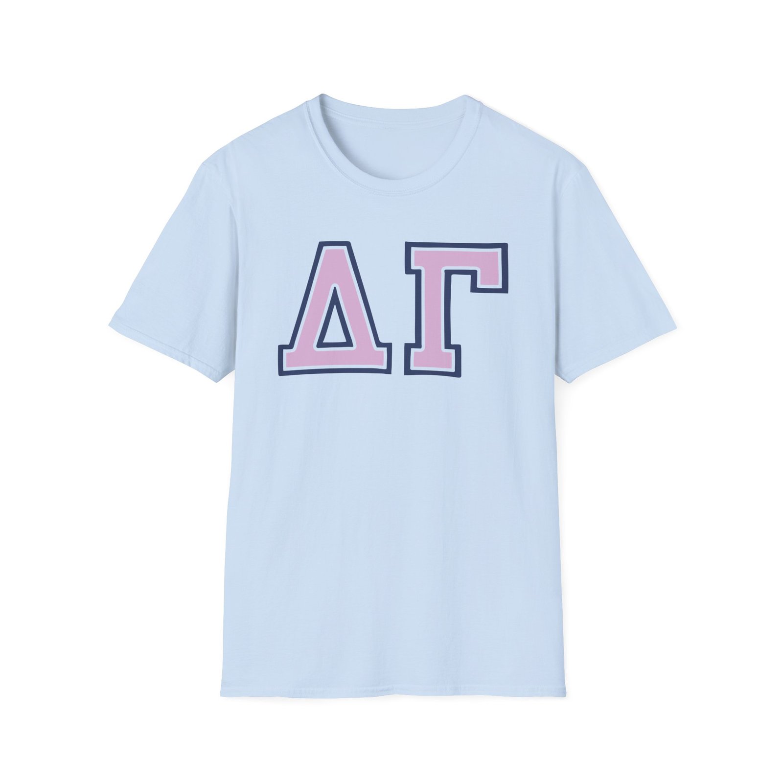 Delta Gamma Chenille Letter Unisex Softstyle T-Shirt