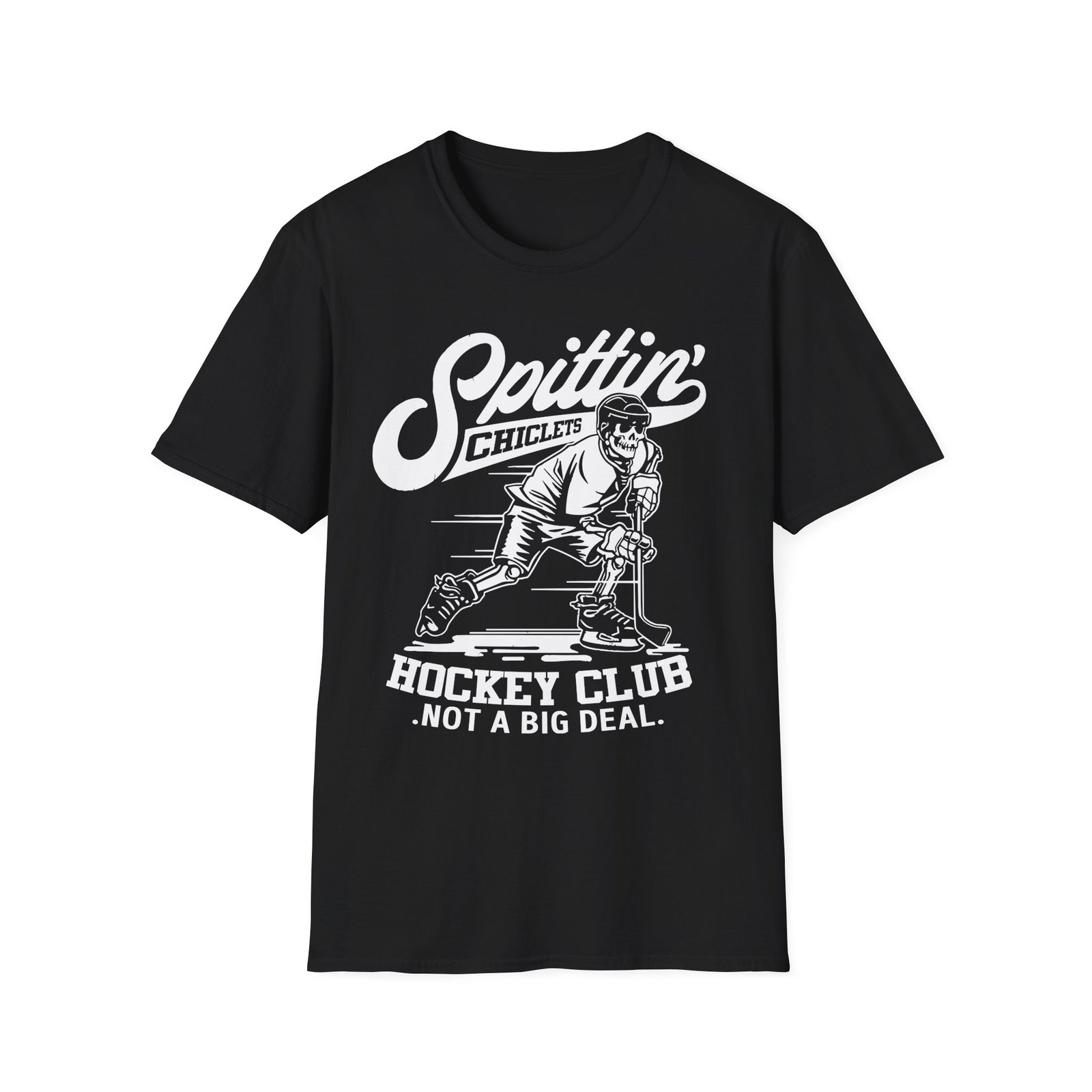 Spittin Chiclets Hockey Club Skel Unisex Softstyle T-Shirt
