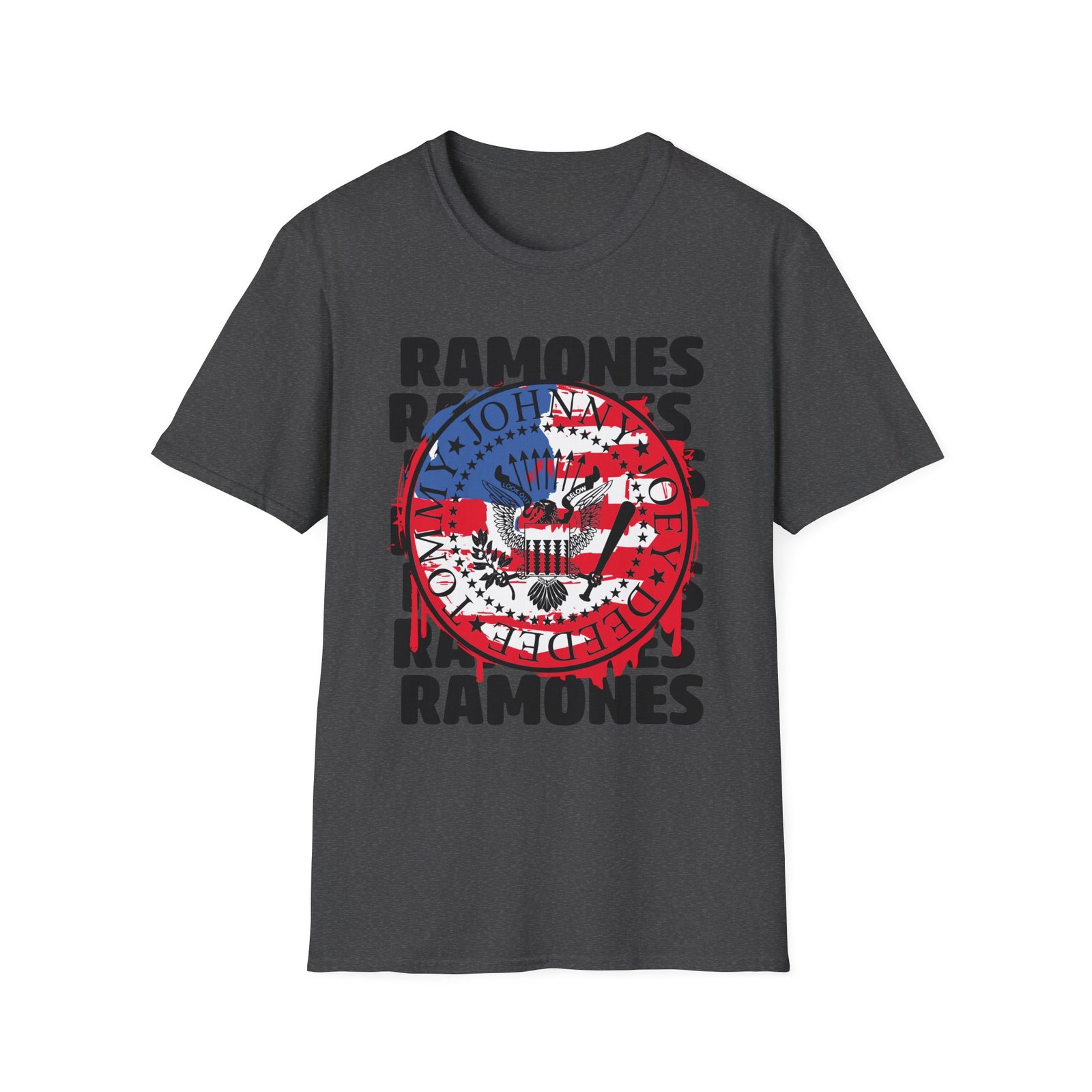 Ramones US Flag Unisex Softstyle T-Shirt
