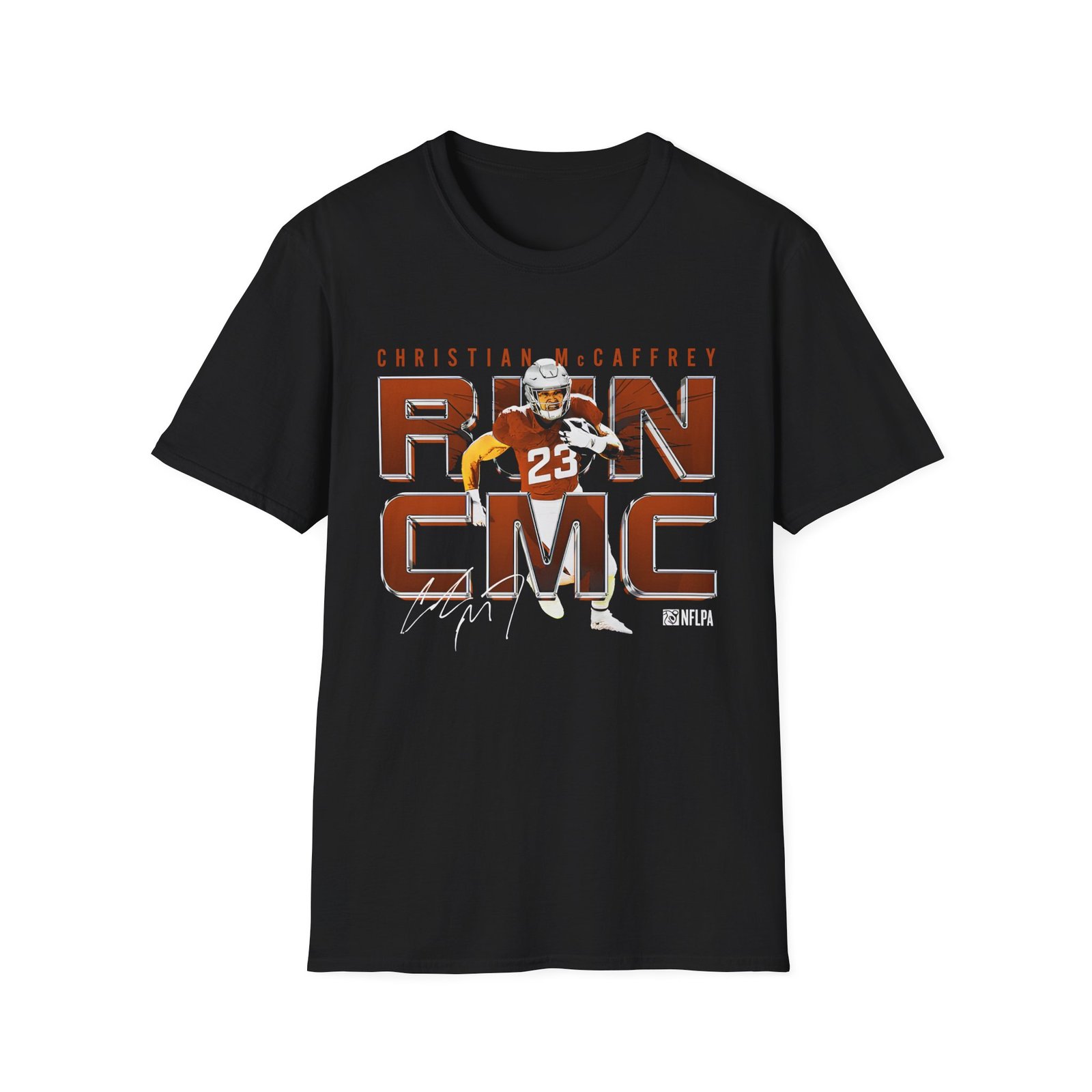 Christian Mccaffrey Run CMC Metal Unisex Softstyle T-Shirt
