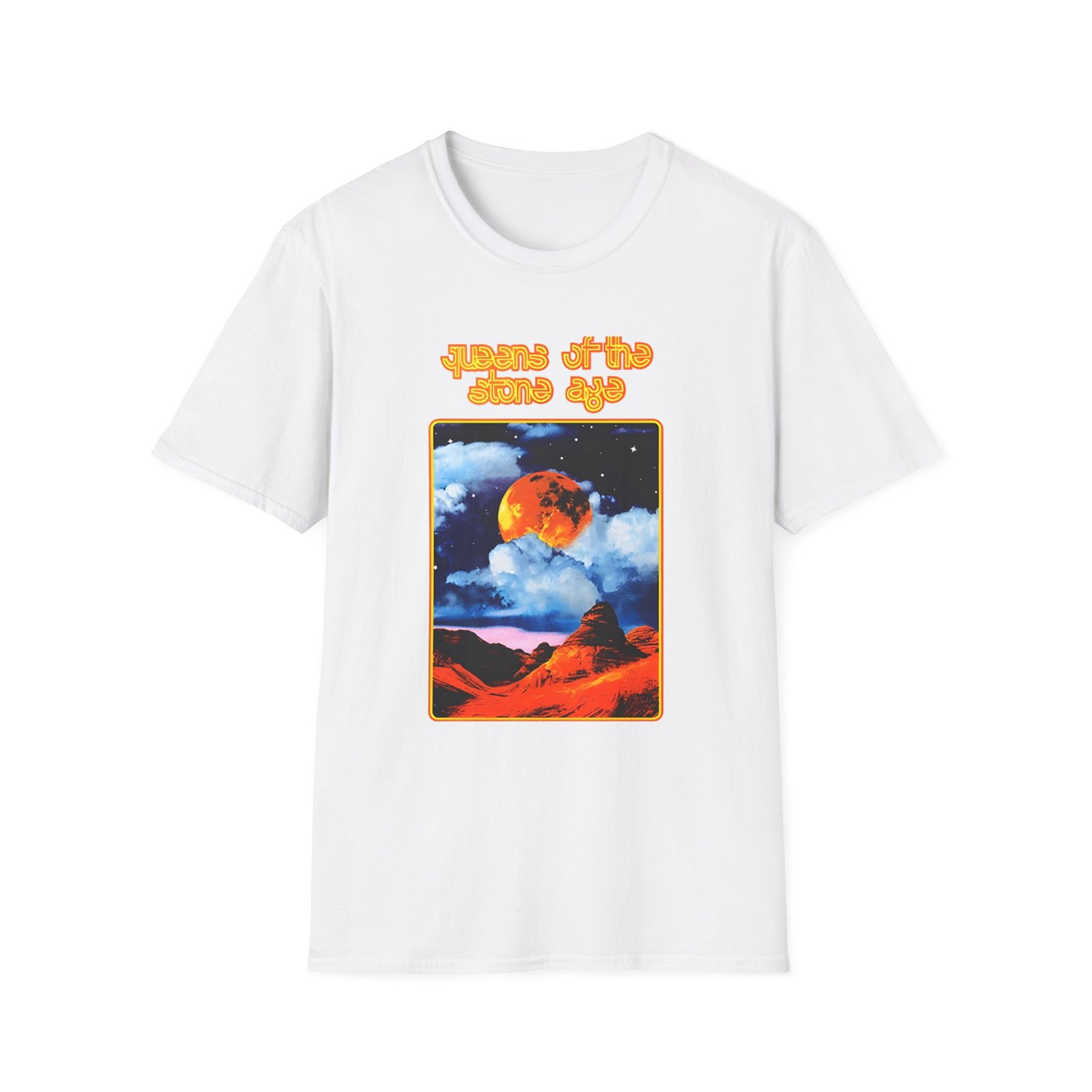 Queens of the Stone Age Moon Landscape Unisex Softstyle T-Shirt