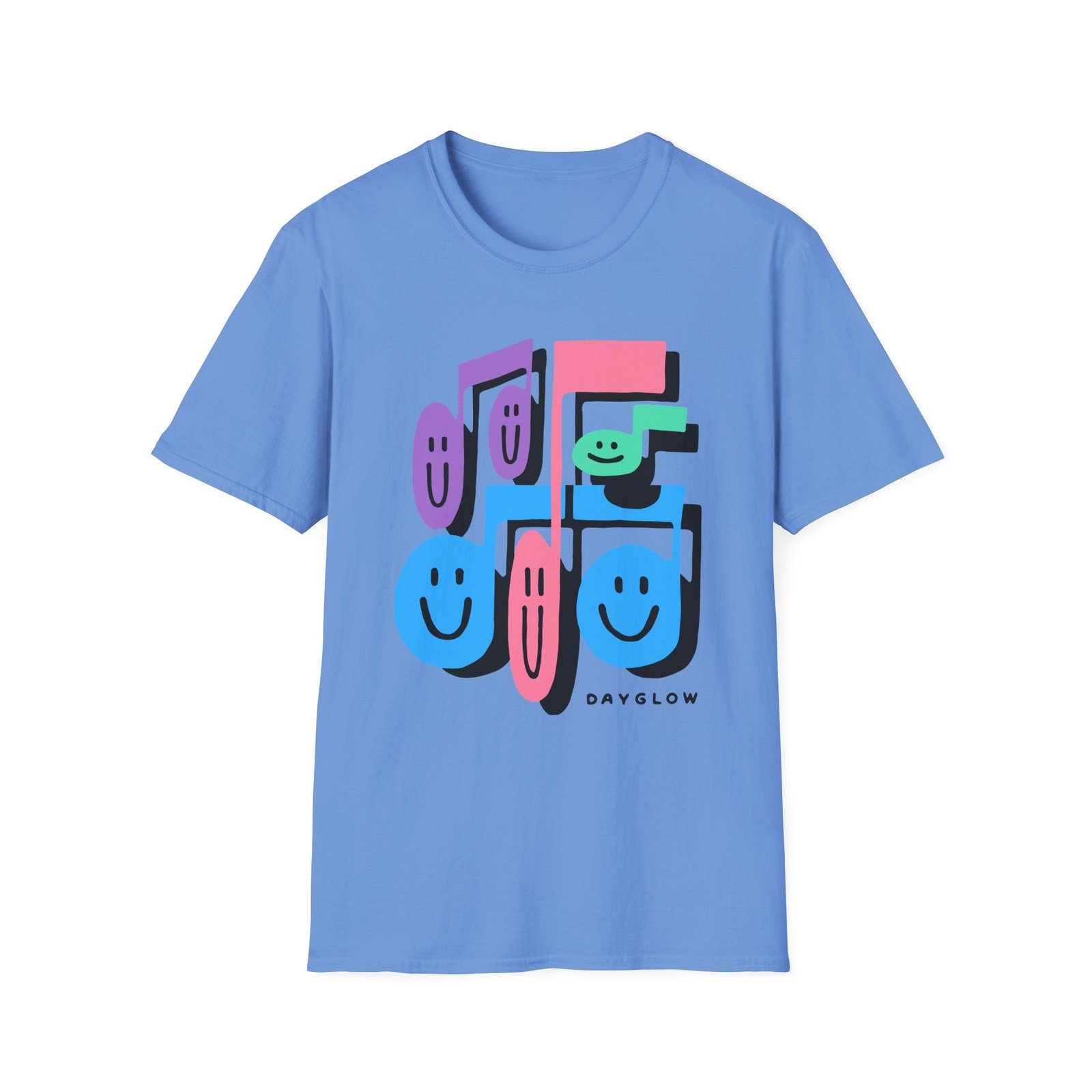Dayglow Music Notes Unisex Softstyle T-Shirt