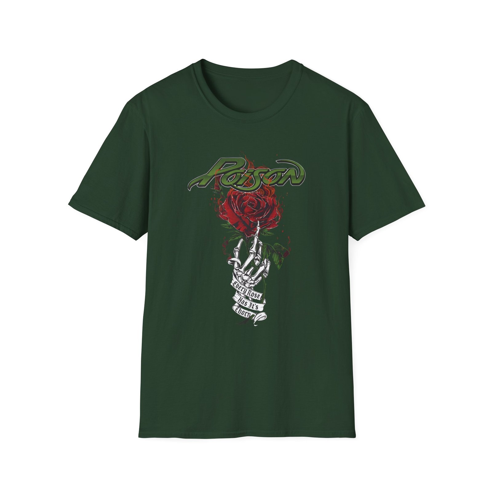Poison Every Rose Has Its Thorn Unisex Softstyle T-Shirt